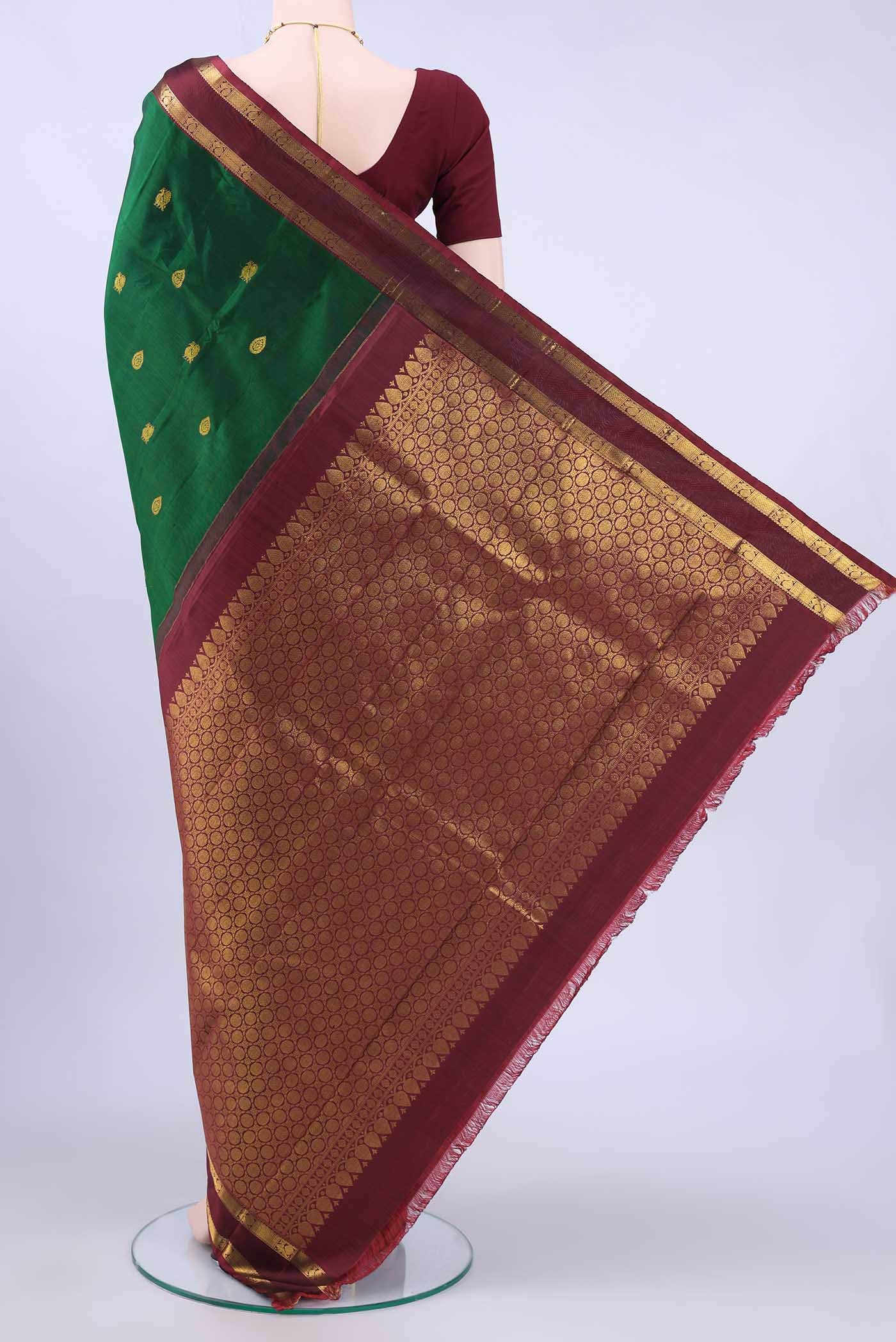 no Dual Tone Kanchipuram Silk Saree