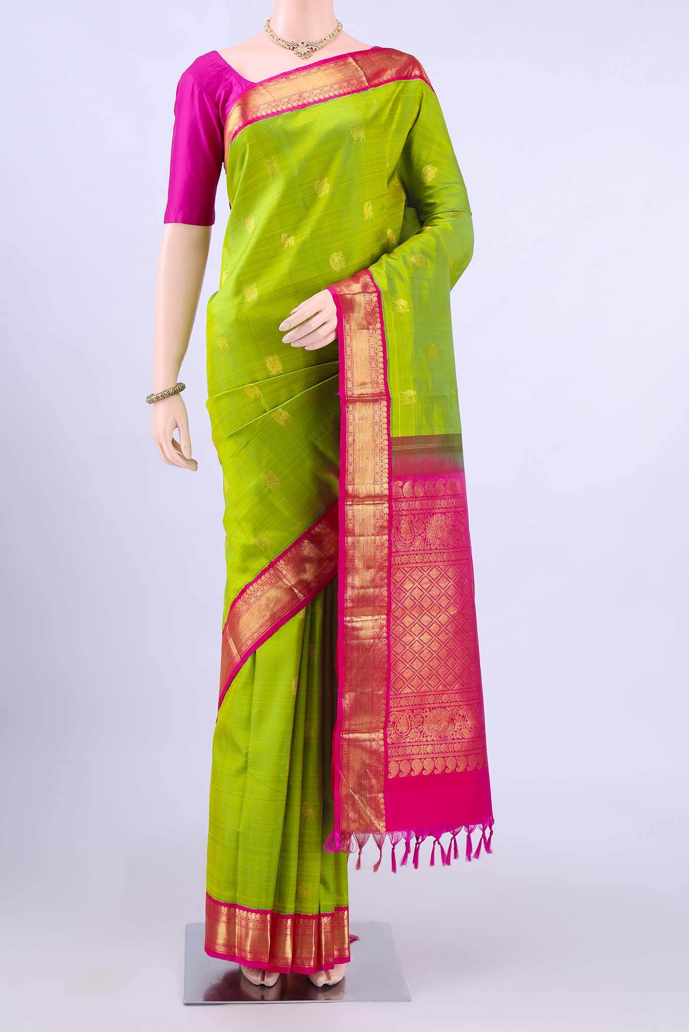 no Dual Tone Kanchipuram Silk Saree