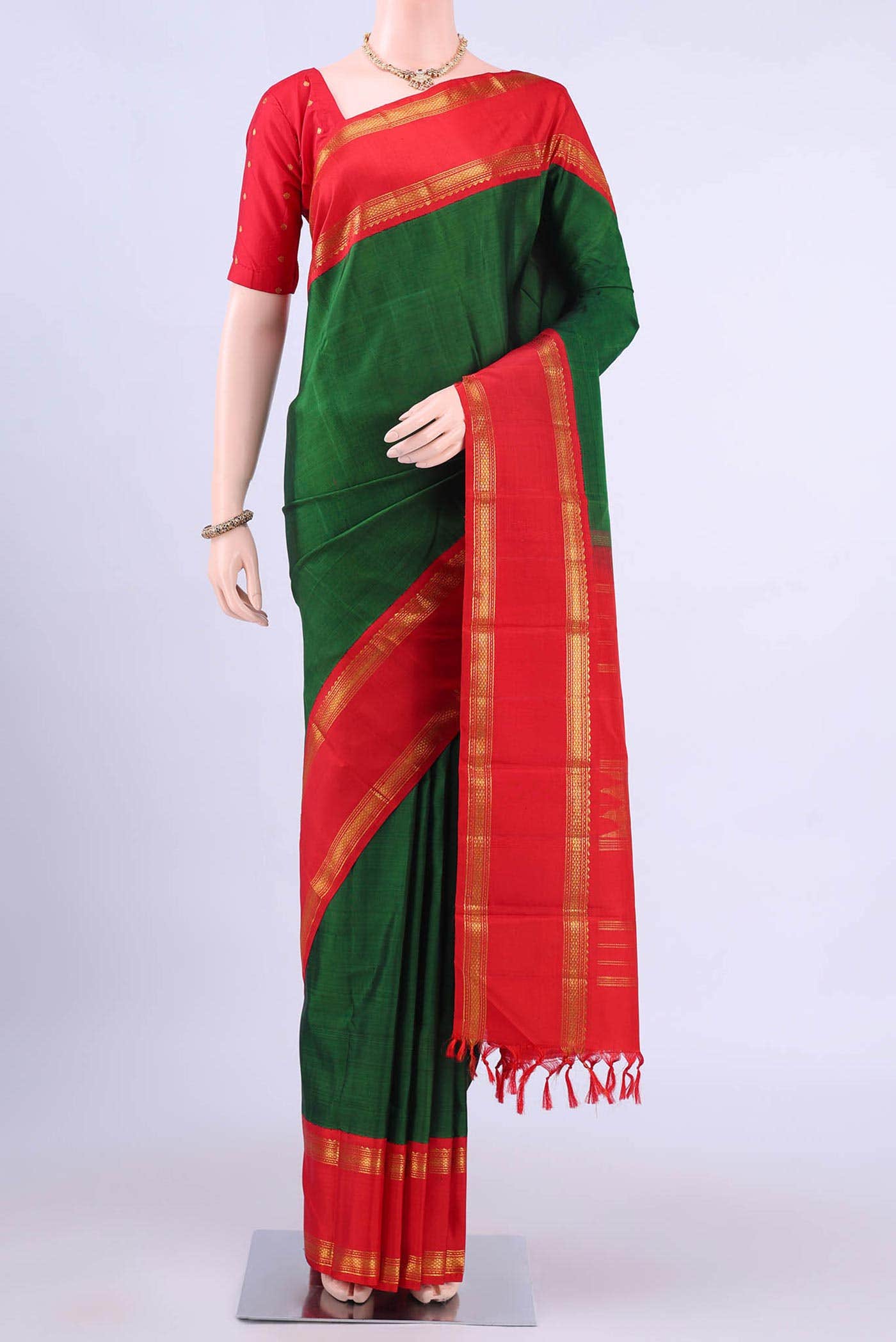 Blue Kanchipuram Silk Saree