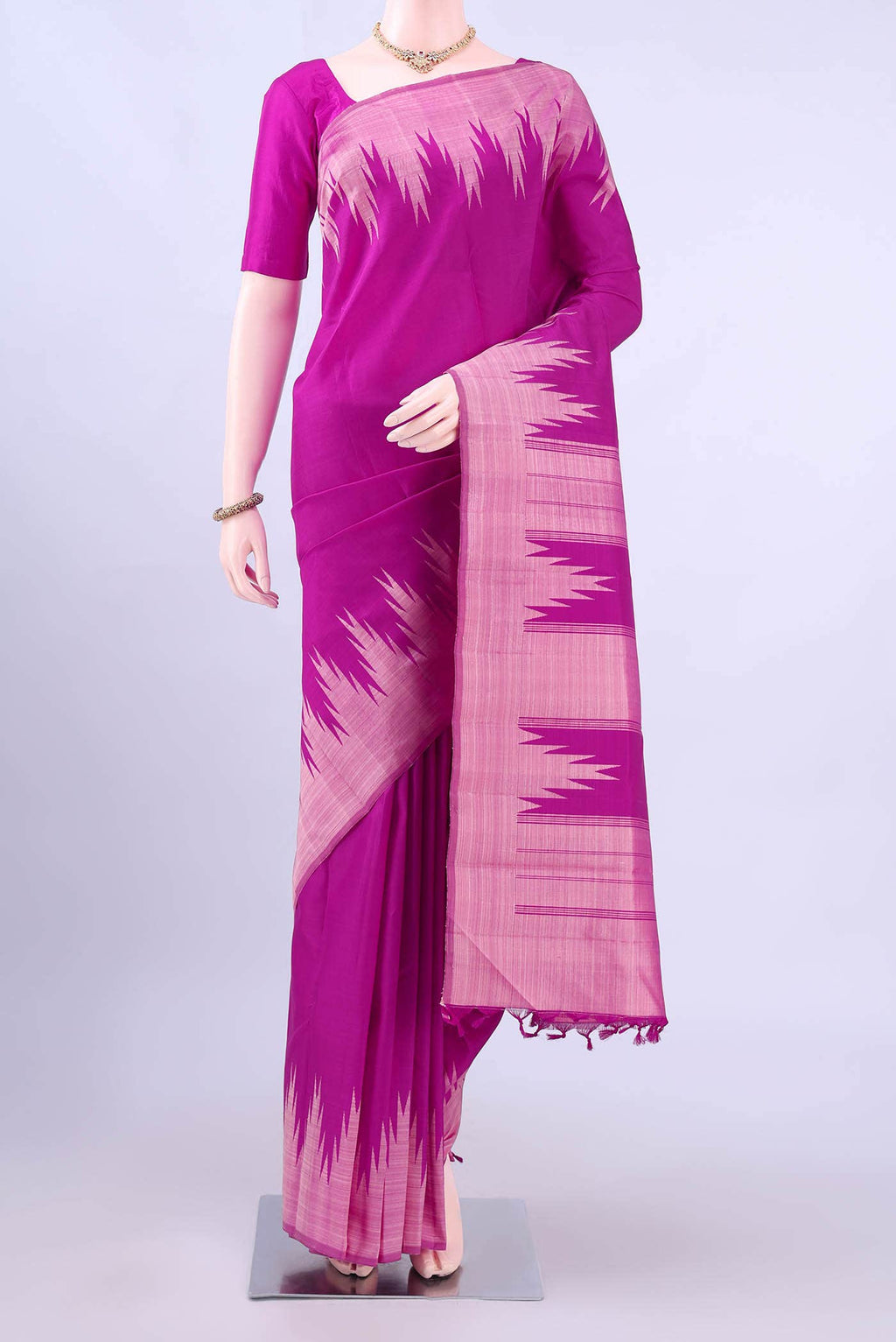 no Dual Tone Kanchipuram Silk Saree