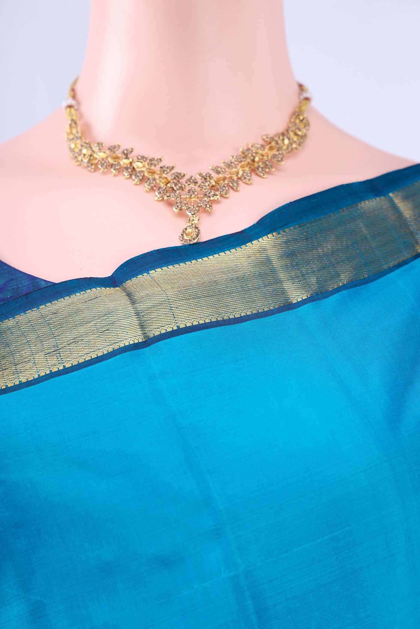 Blue Kanchipuram Saree