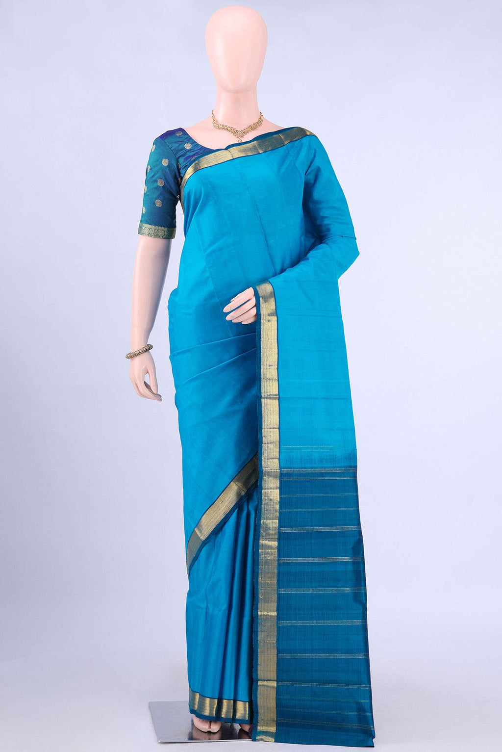 Blue Kanchipuram Saree
