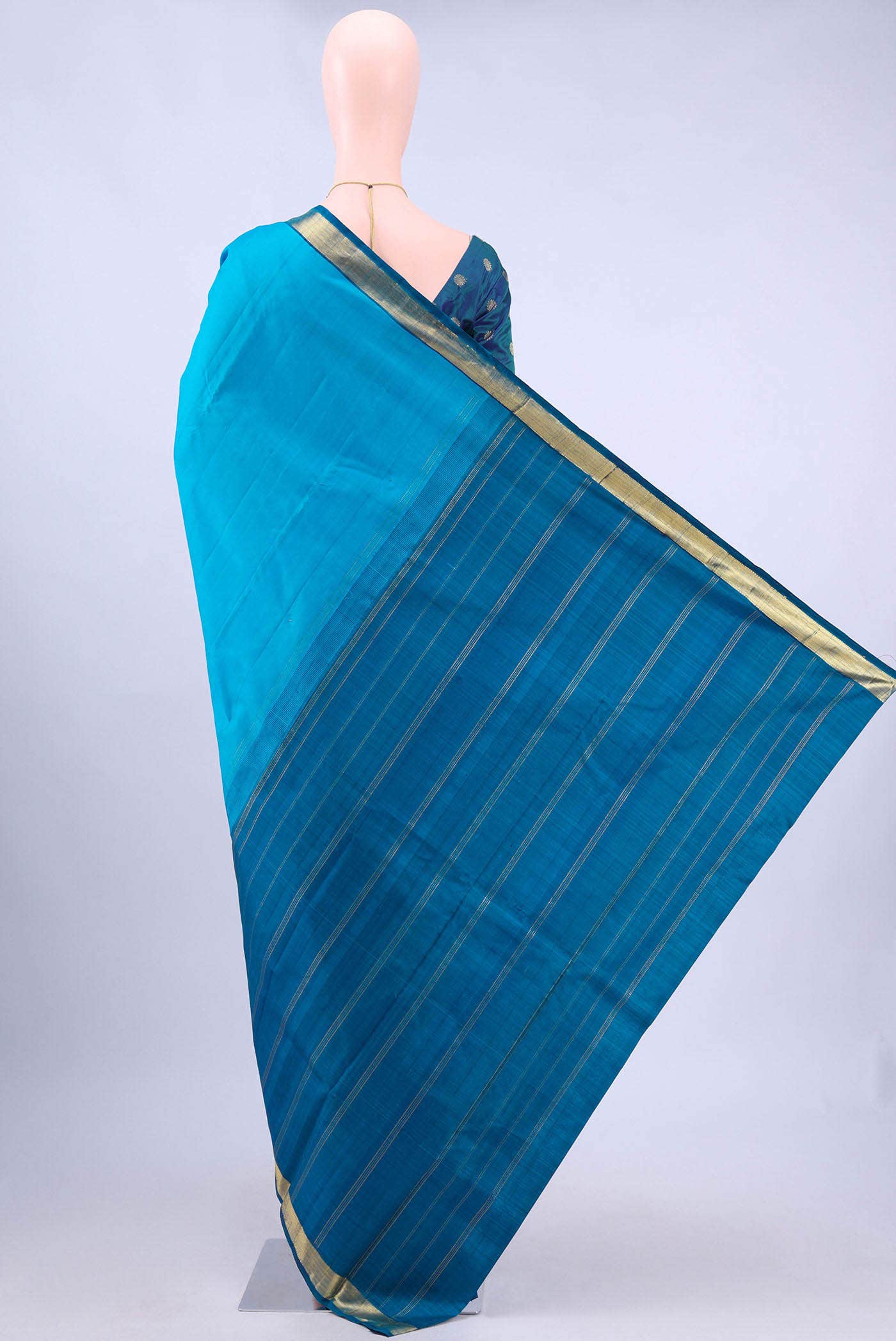 Blue Kanchipuram Saree