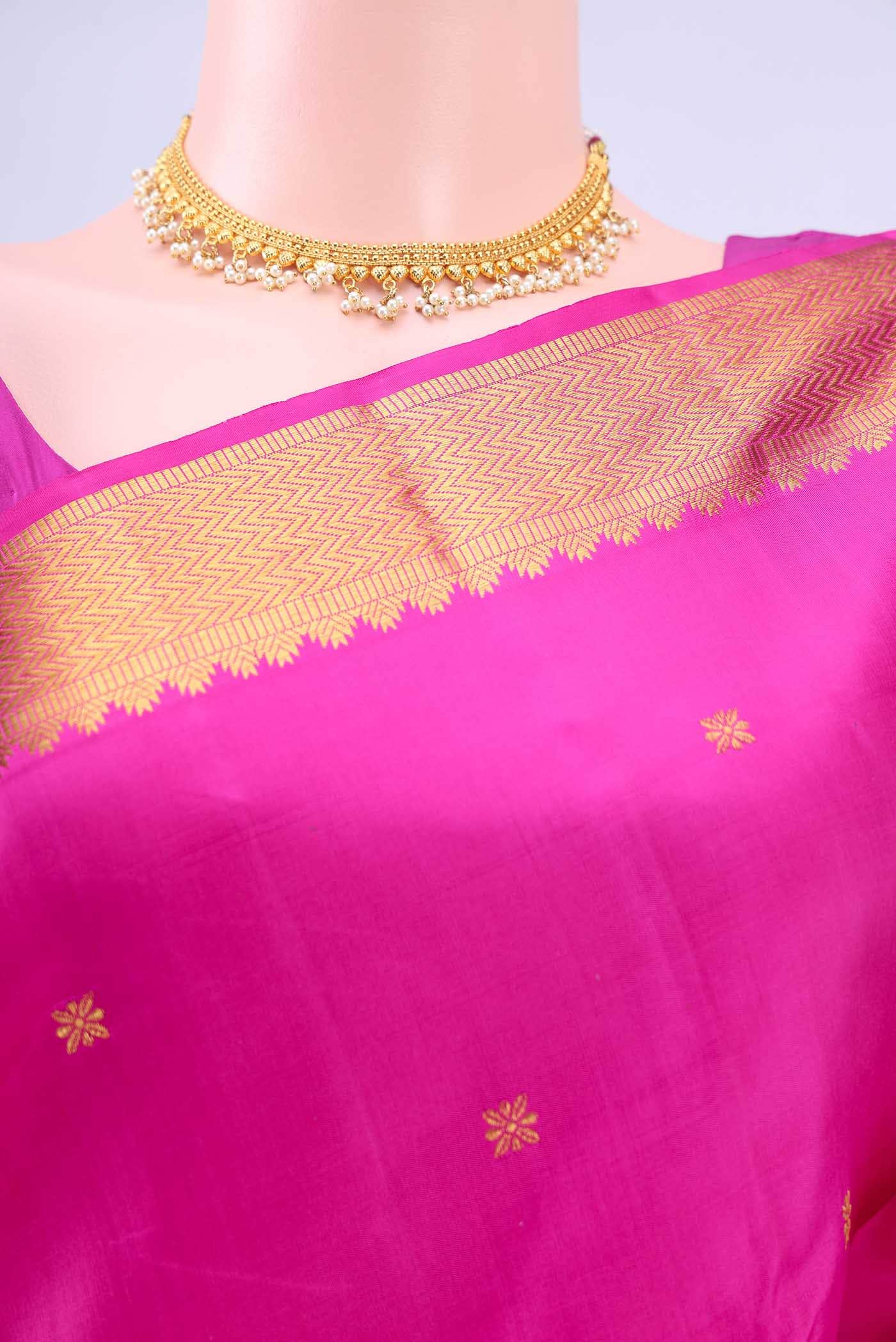 Rani Pink Kanchipuram Saree