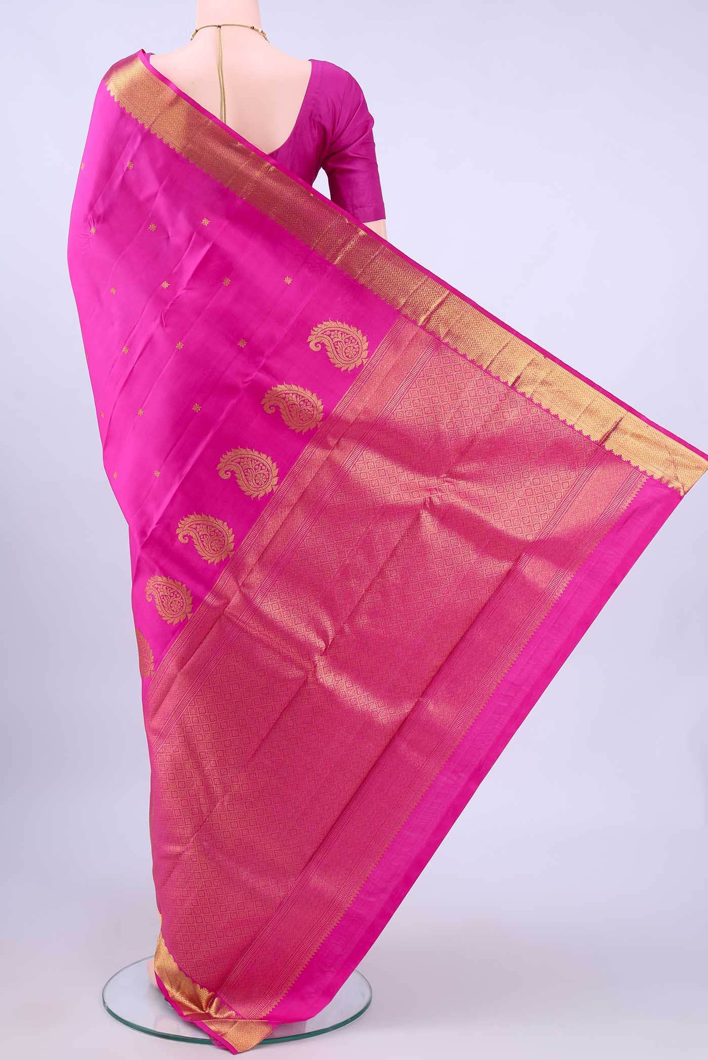 Rani Pink Kanchipuram Saree