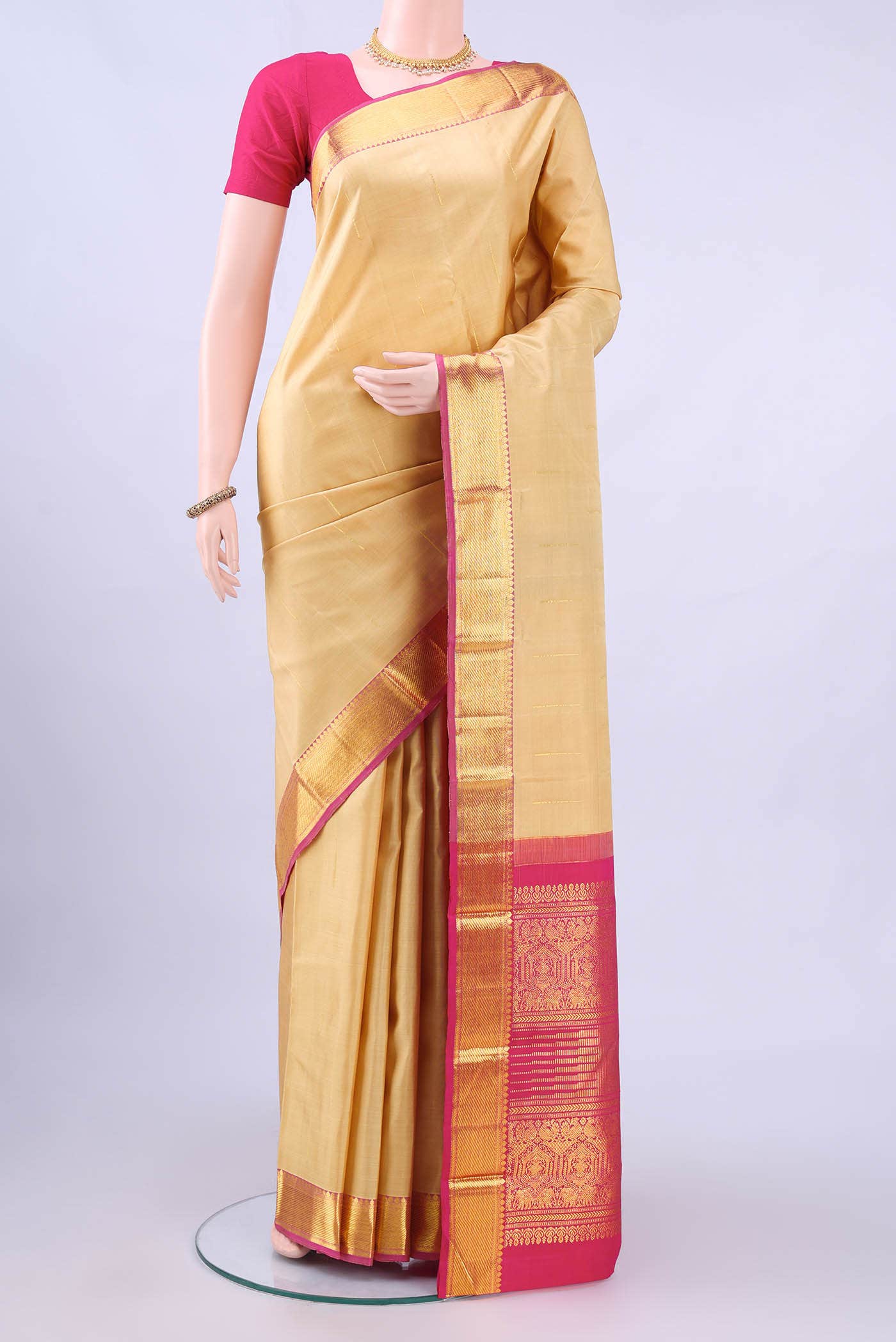 no Dual Tone Kanchipuram Silk Saree