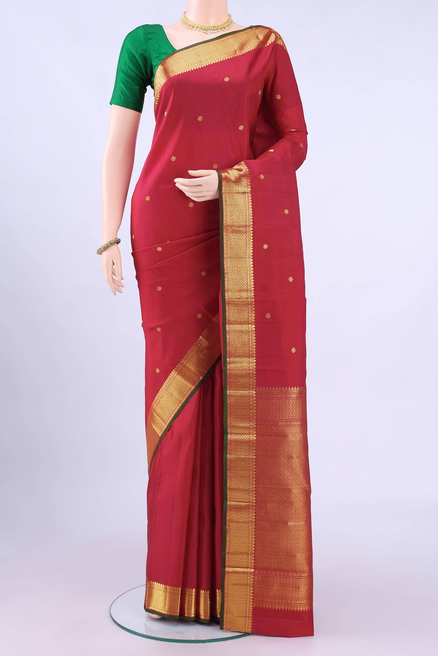 no Dual Tone Kanchipuram Silk Saree