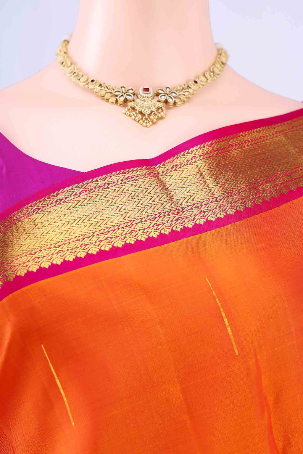 no Dual Tone Kanchipuram Silk Saree