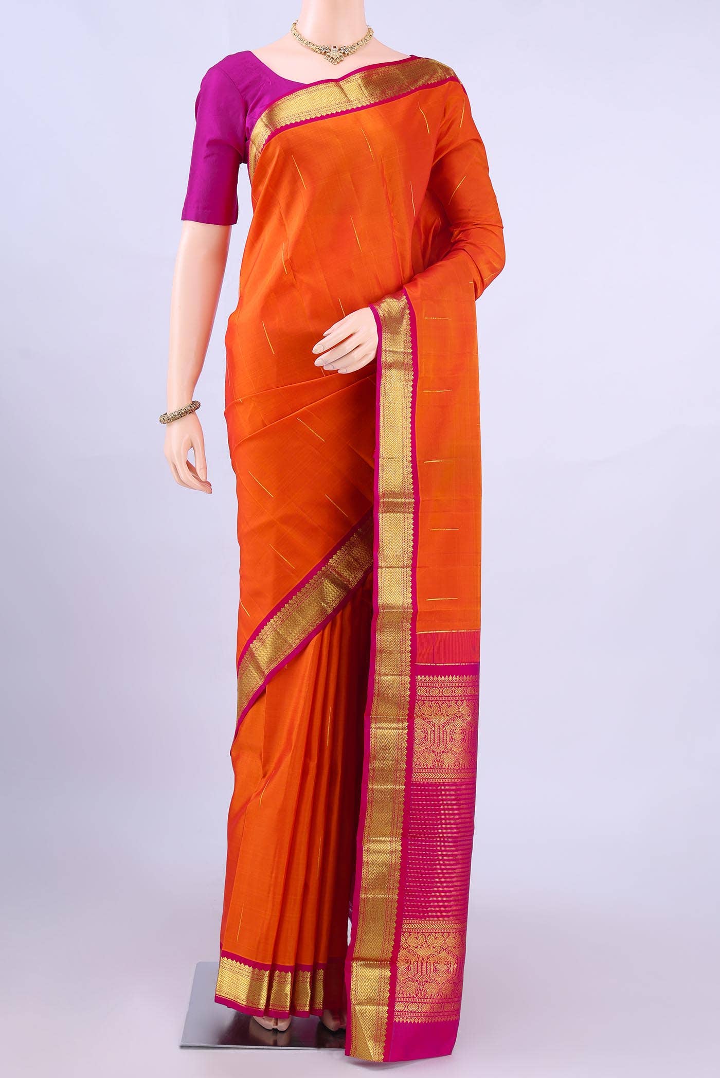 no Dual Tone Kanchipuram Silk Saree