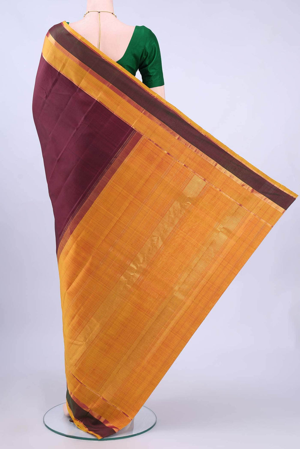 Maroon Kanchipuram Silk Saree
