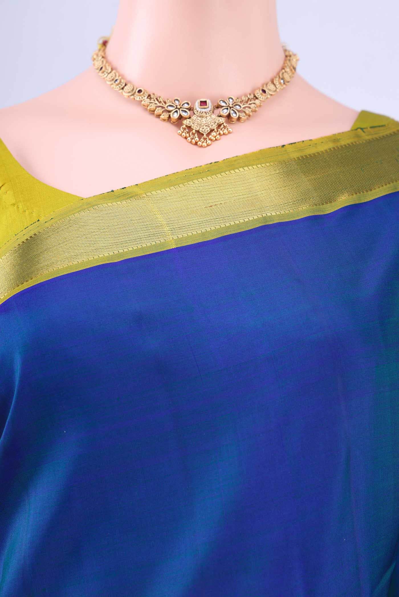 Blue Kanchipuram Silk Saree