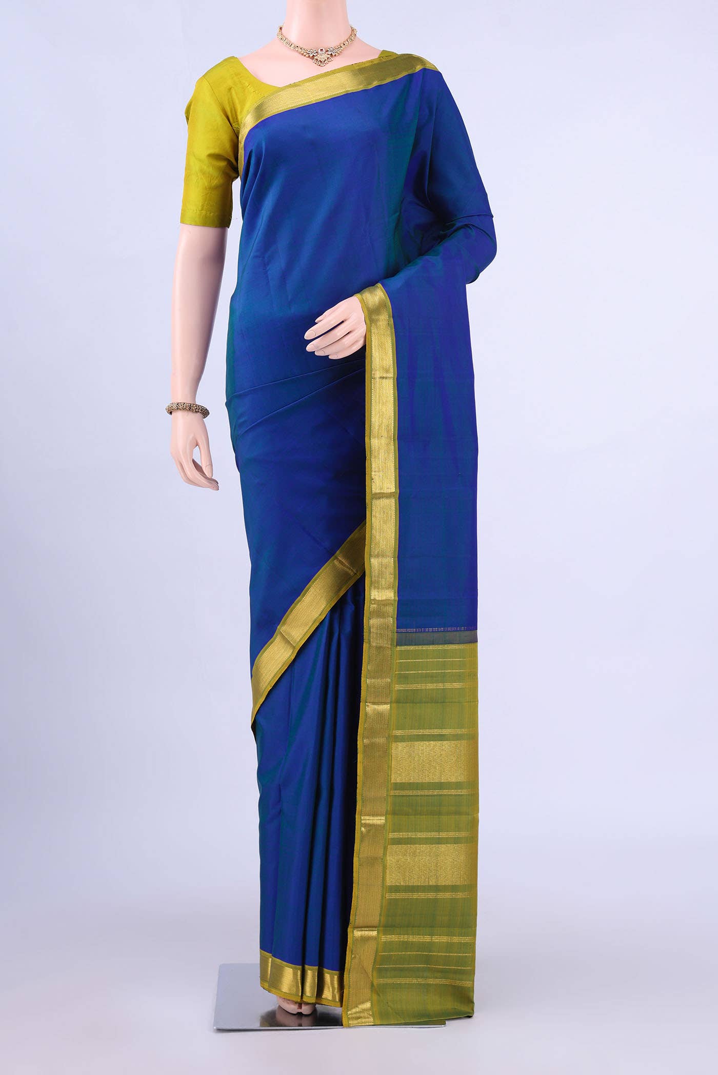 Blue Kanchipuram Silk Saree