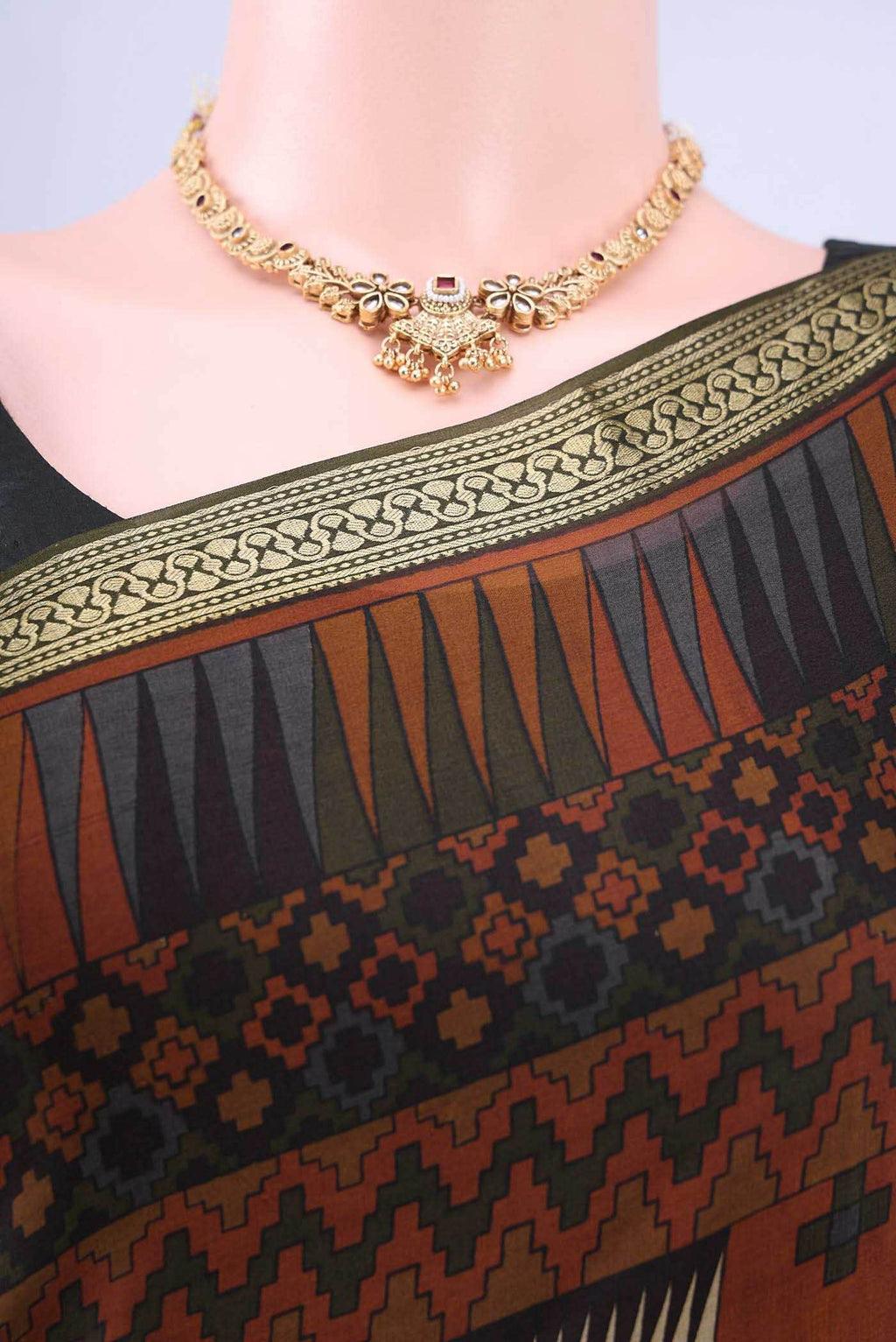 Multi Mysore Crepe Saree