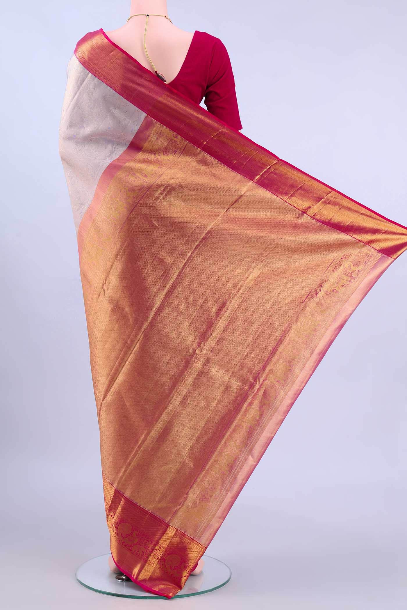 Lilac Kanchipuram Silk Saree