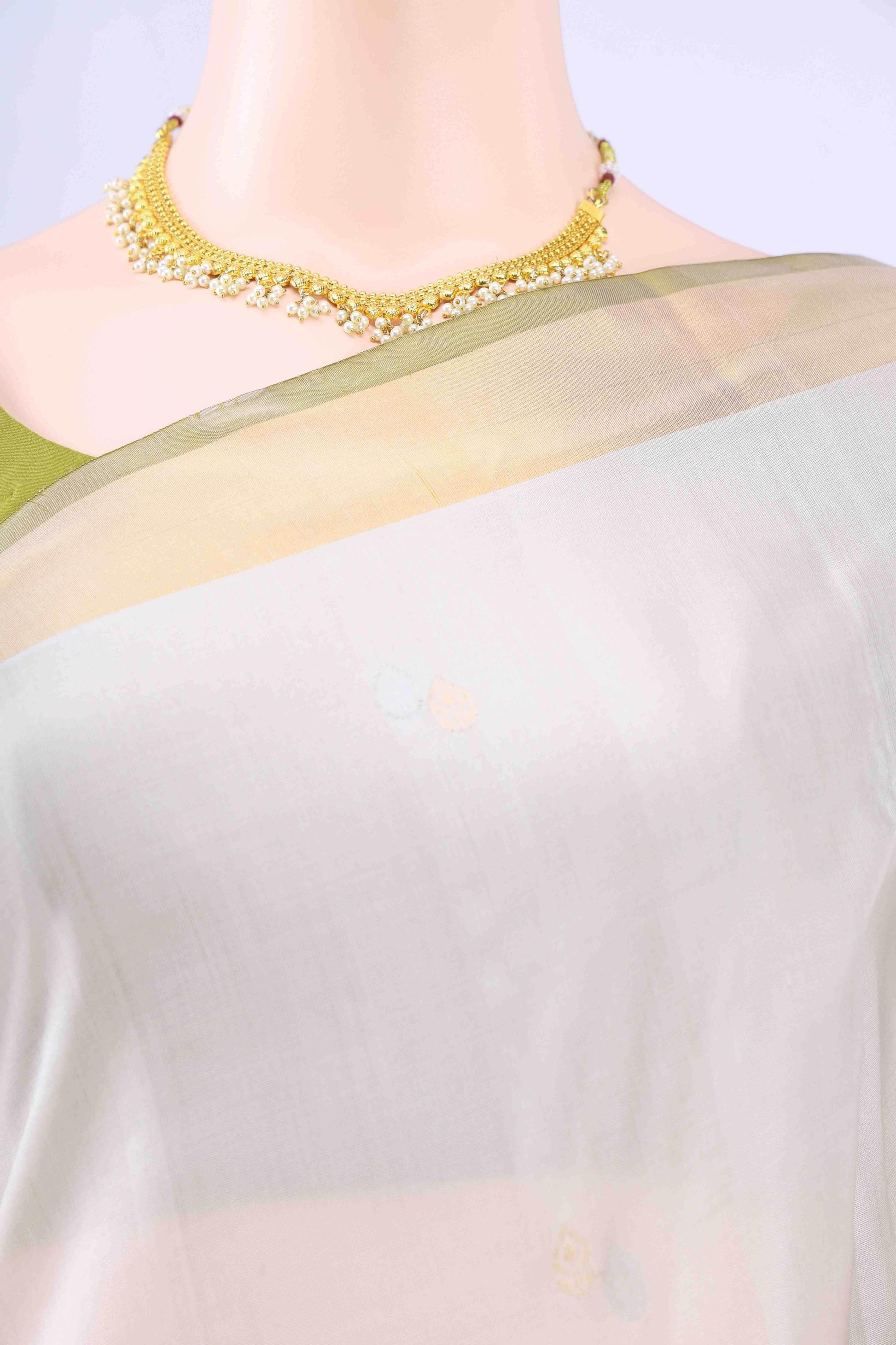 Off White Uppada Silk Saree