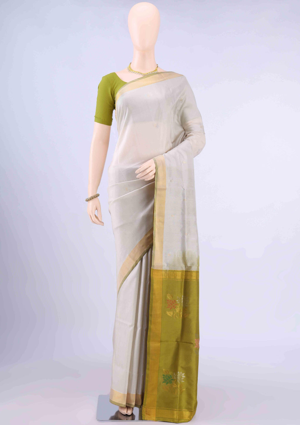 Off White Uppada Silk Saree