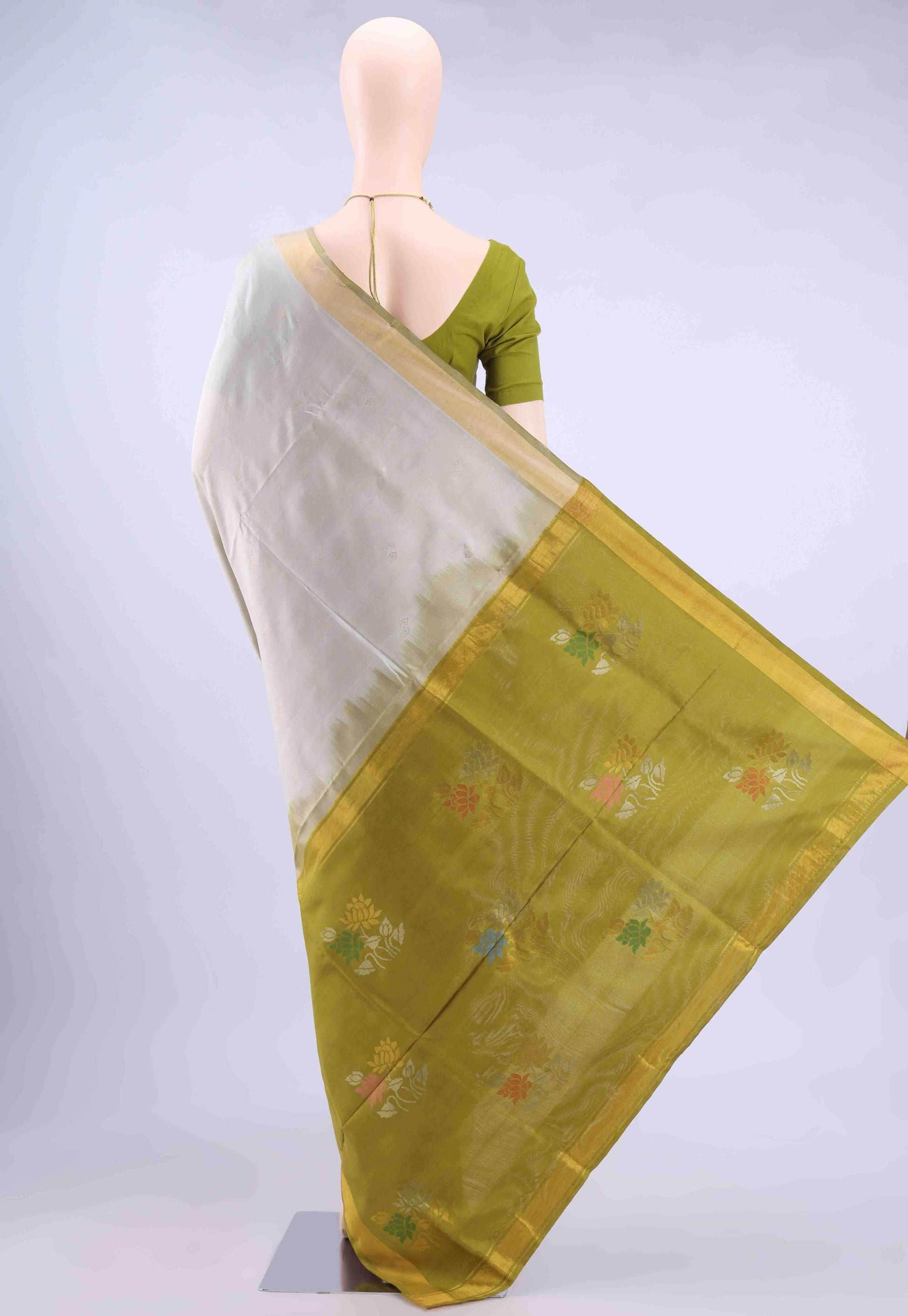 Off White Uppada Silk Saree
