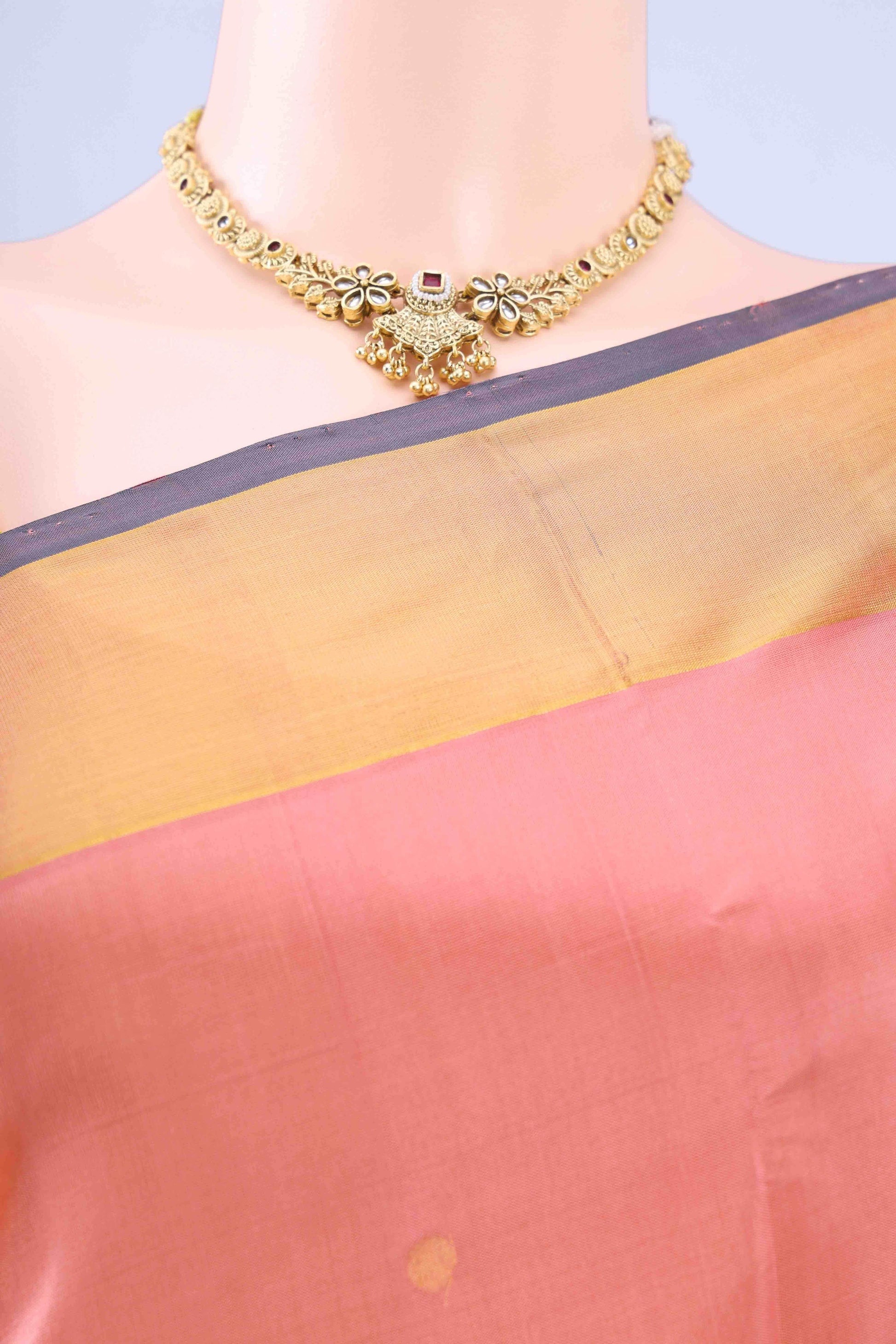 Peach Uppada Silk Saree