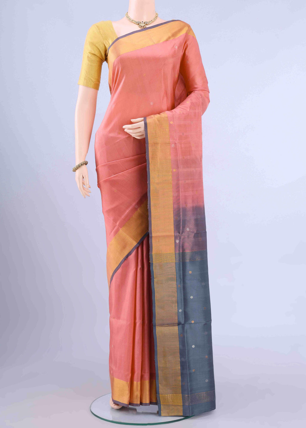Peach Uppada Silk Saree