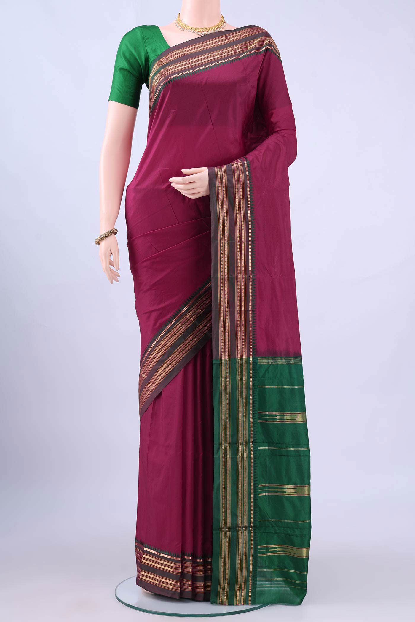 no Dual Tone Narayanpet Silk Saree