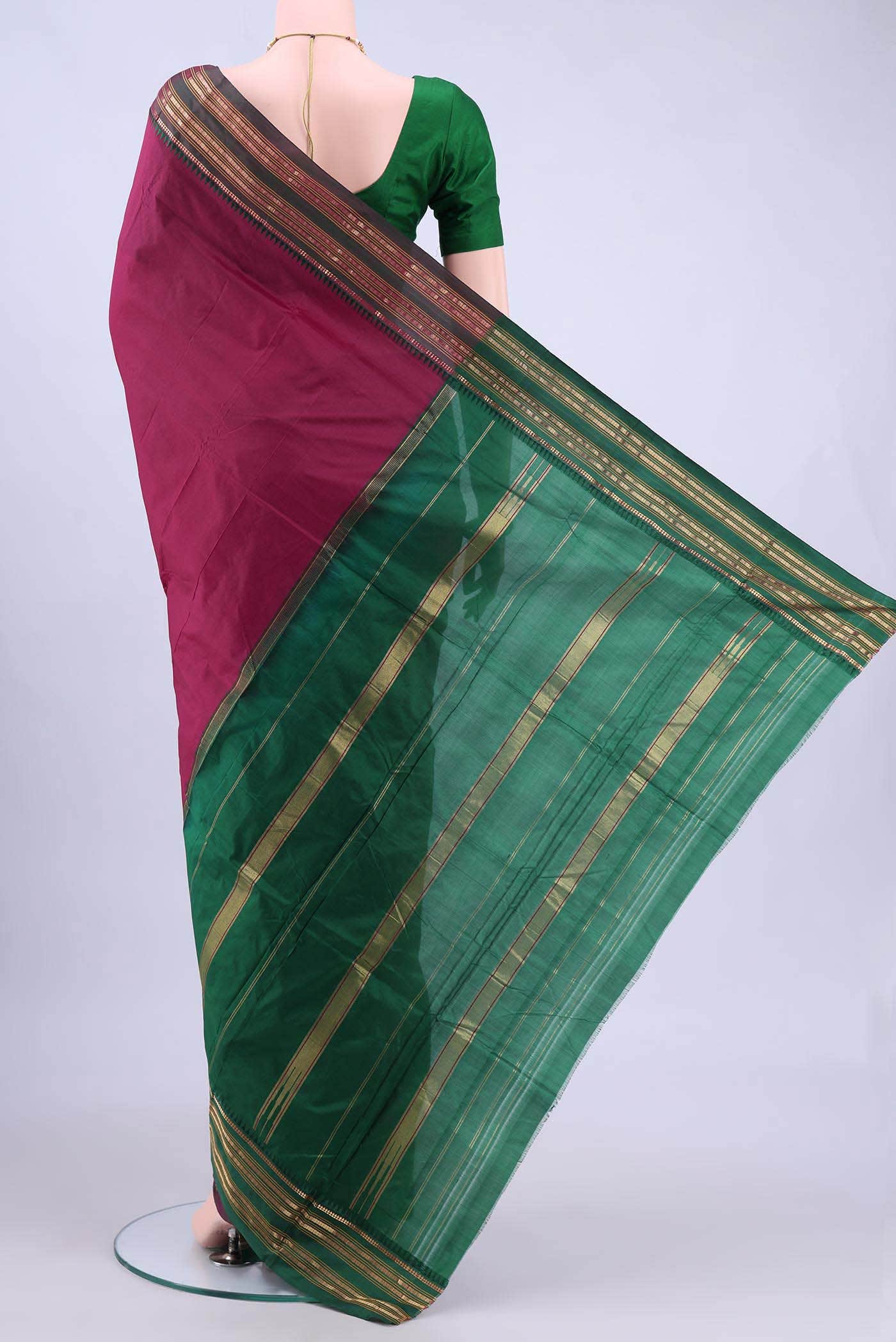 no Dual Tone Narayanpet Silk Saree