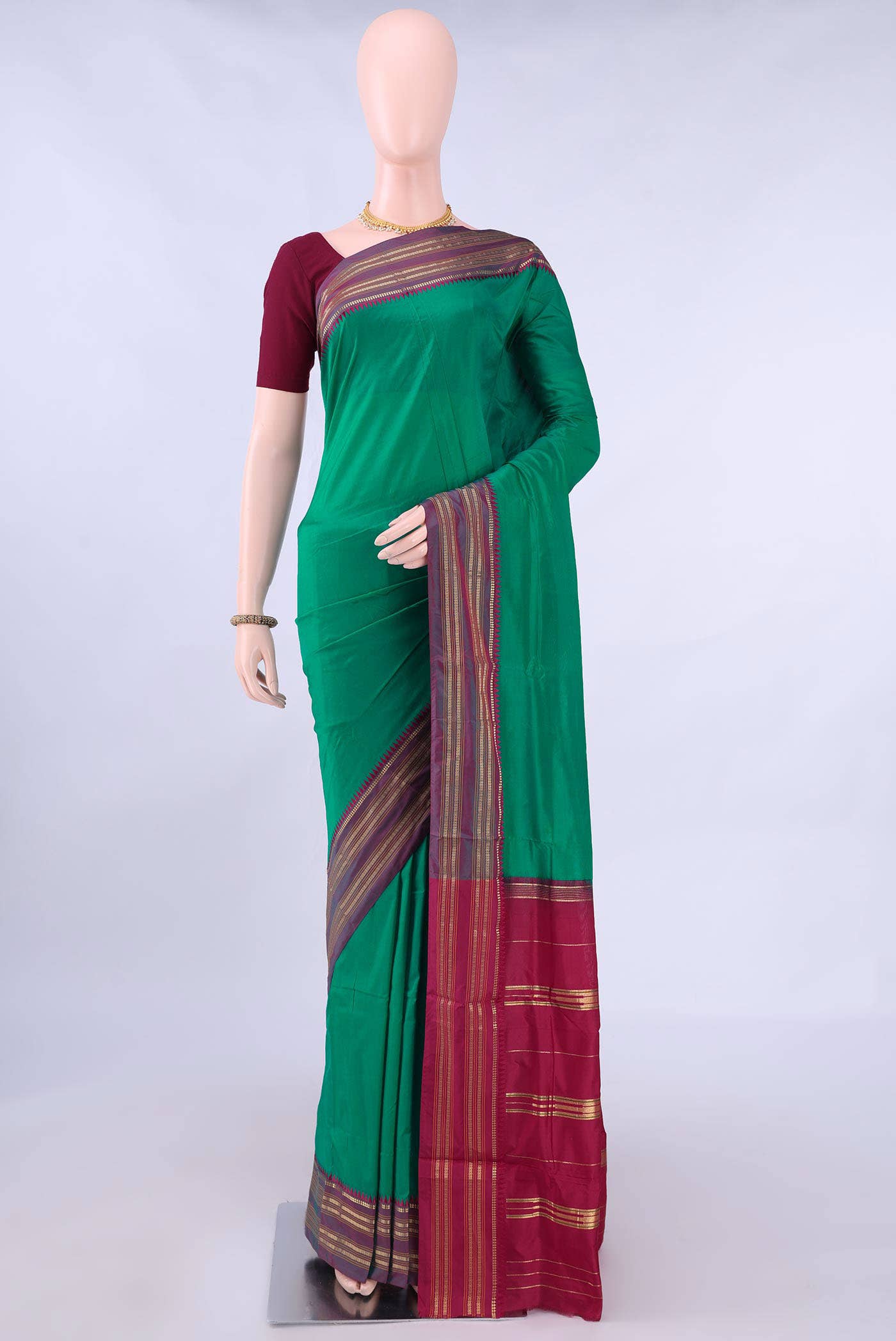 no Dual Tone Narayanpet Silk Saree
