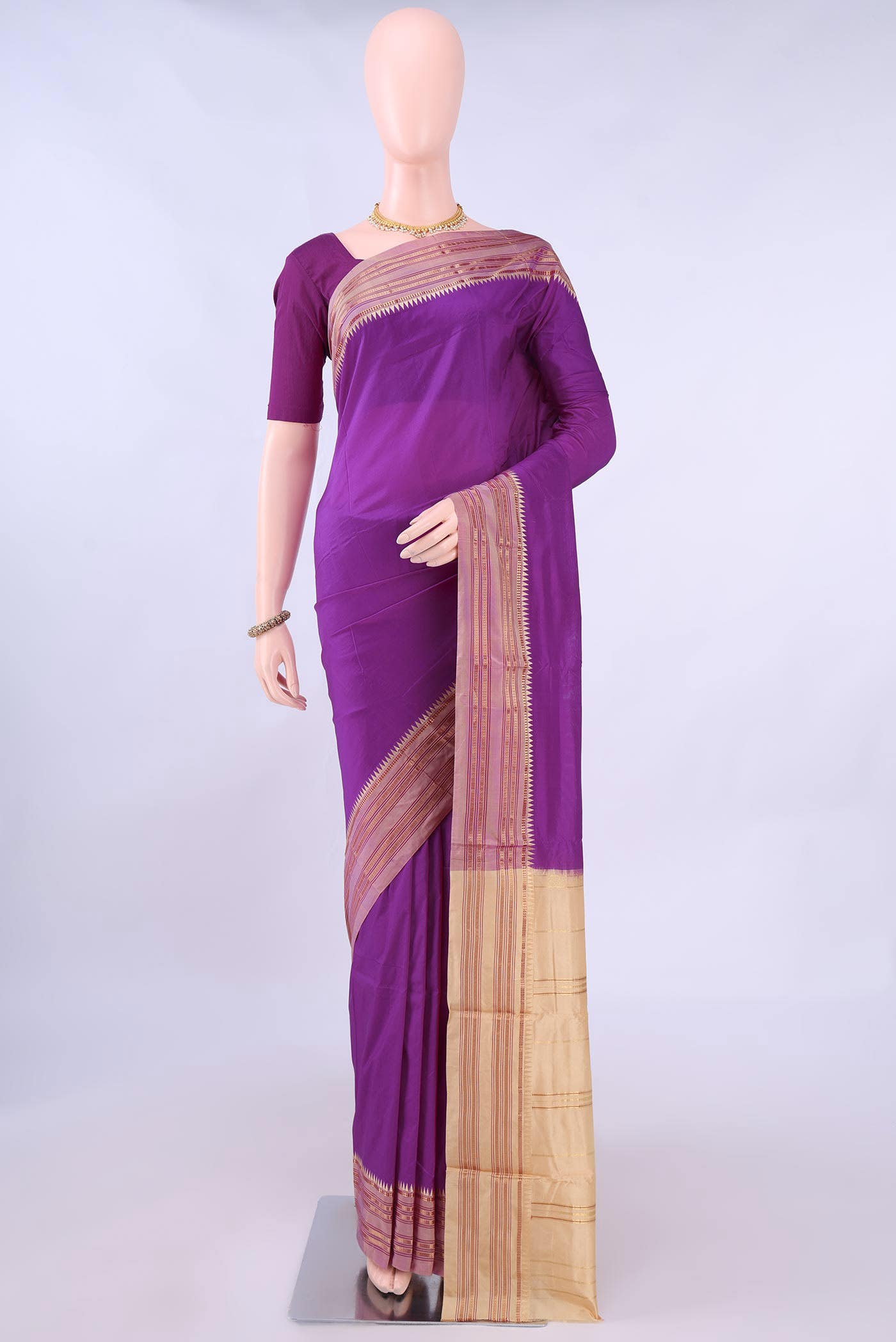 no Dual Tone Narayanpet Silk Saree