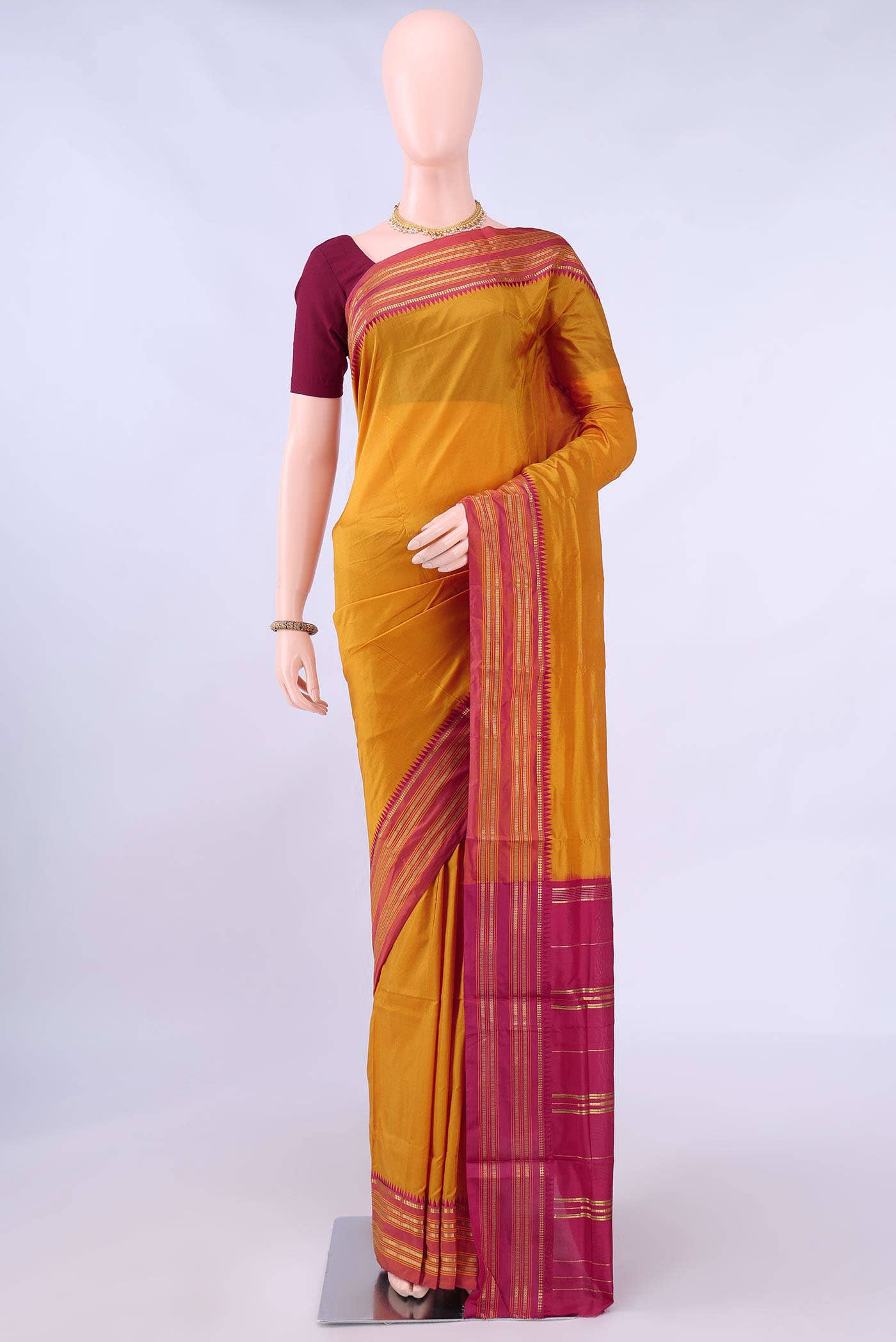 no Dual Tone Narayanpet Silk Saree