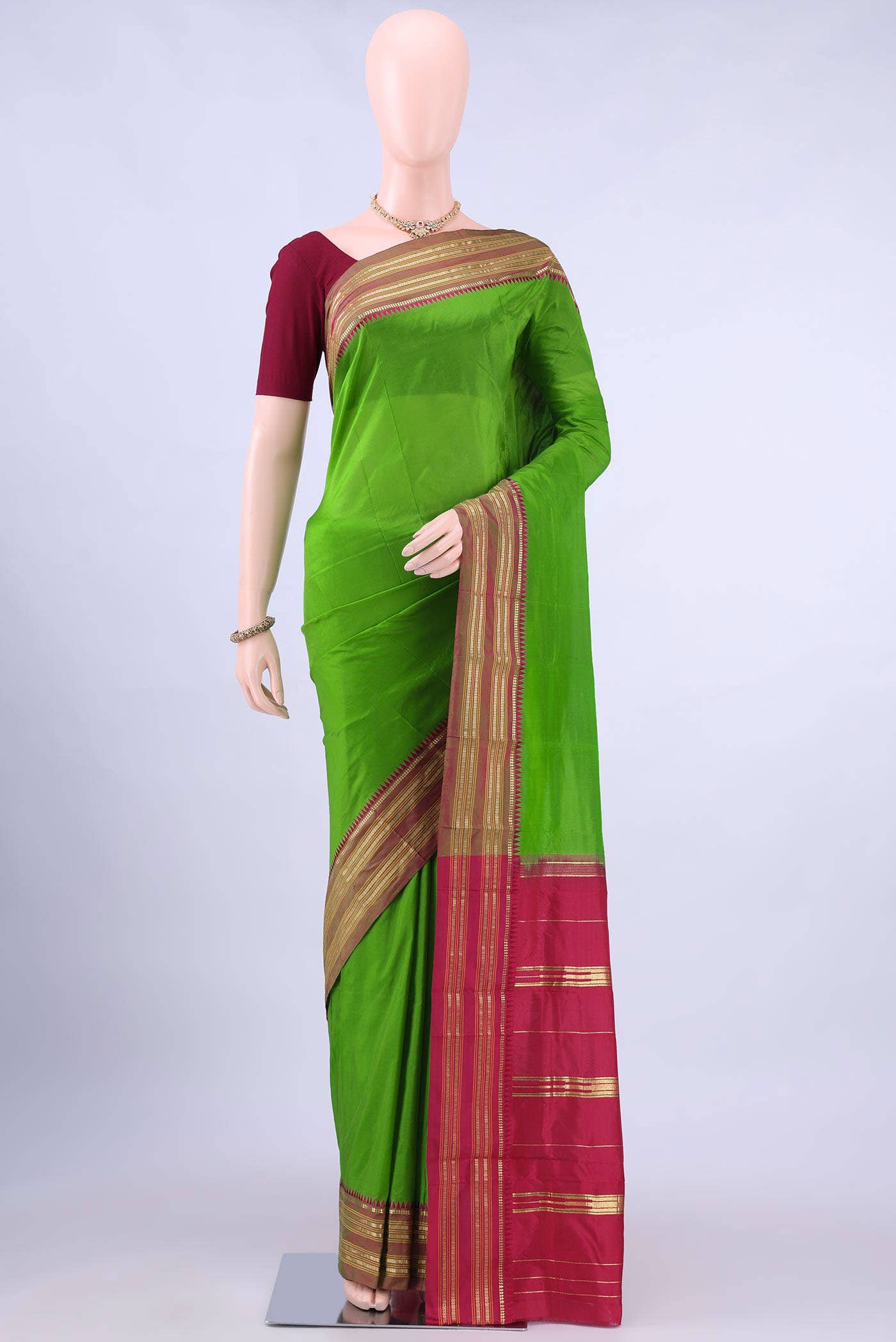 no Dual Tone Narayanpet Silk Saree