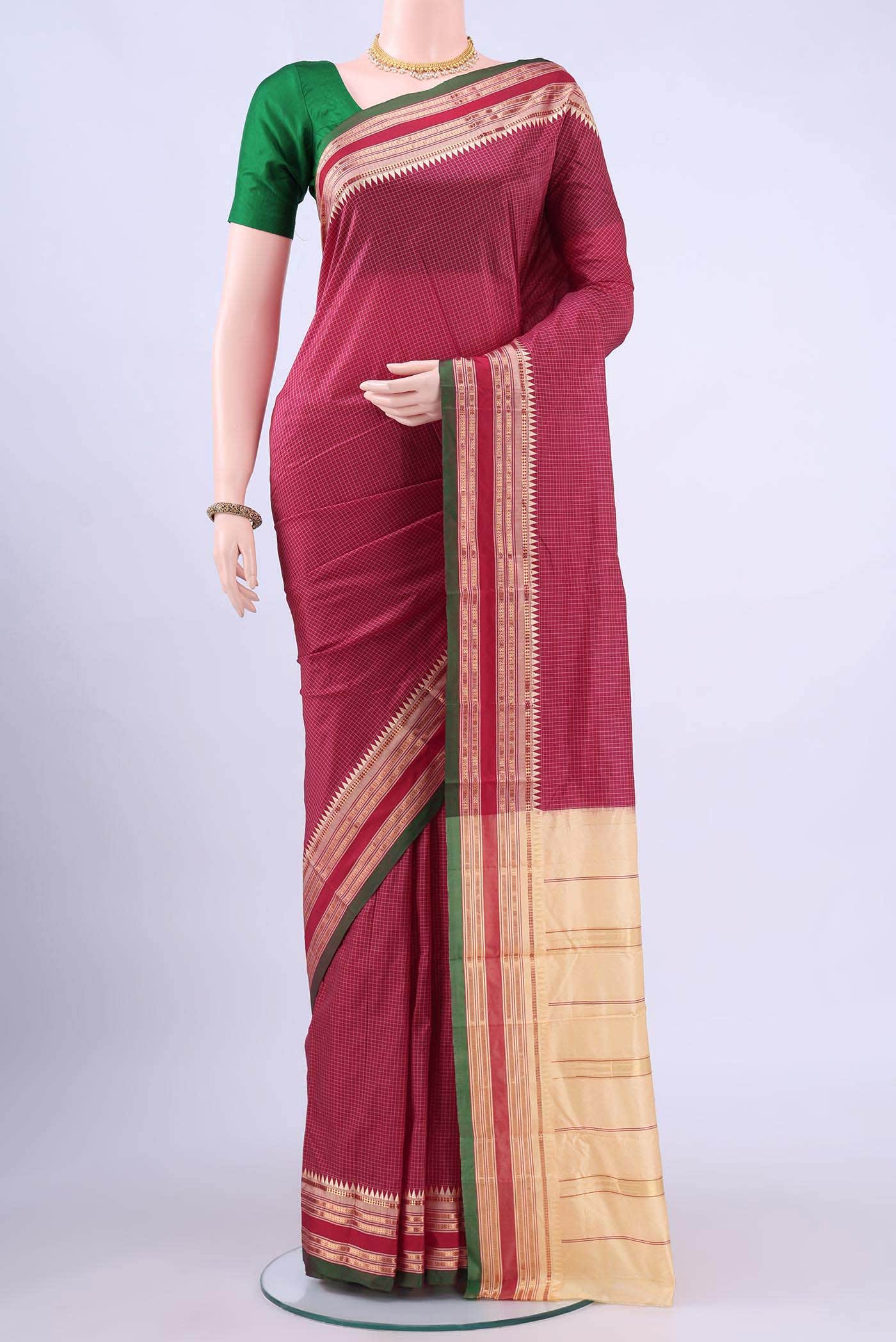 no Dual Tone Narayanpet Silk Saree