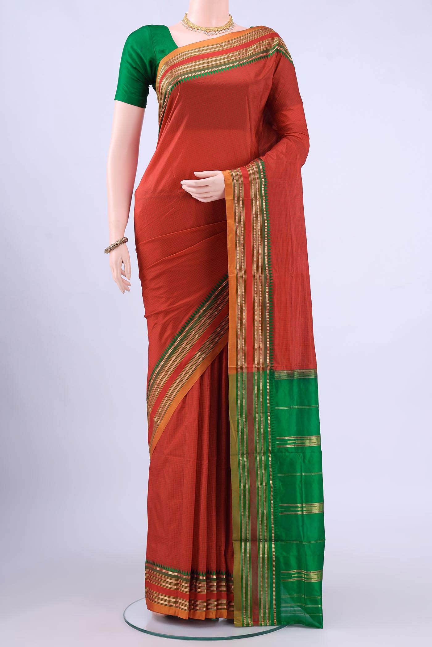 no Dual Tone Narayanpet Silk Saree