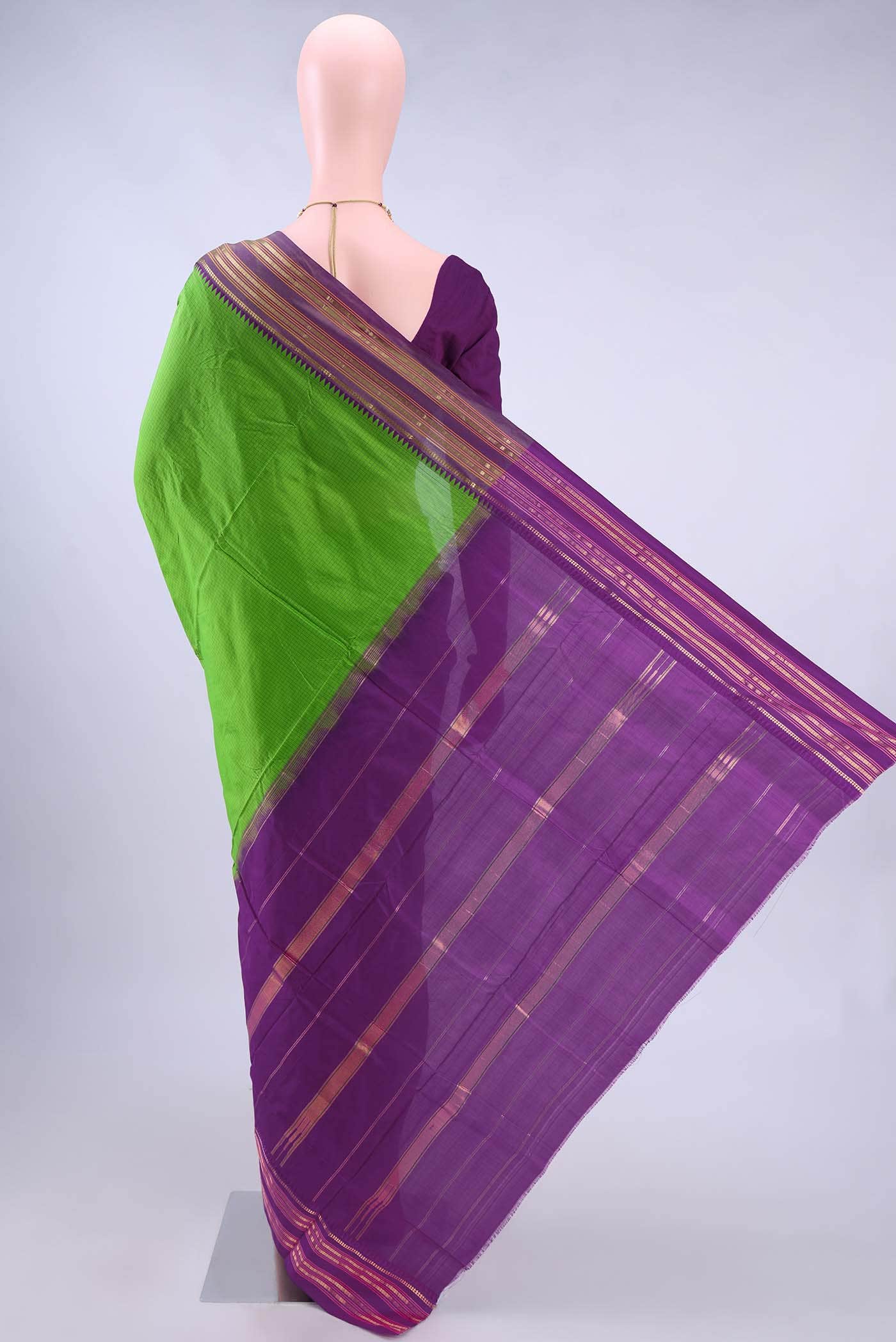 Pure Silk Pure Zari Green Narayanpet Saree