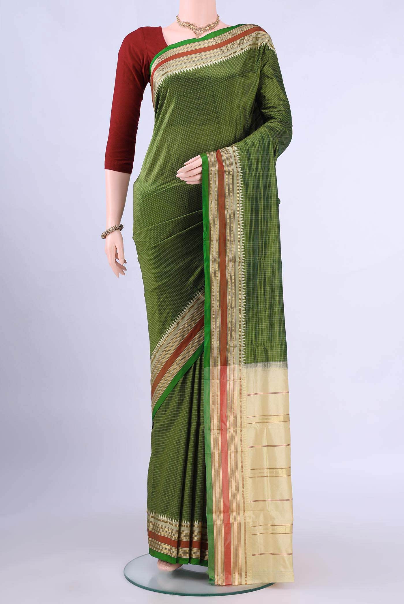 no Dual Tone Narayanpet Silk Saree