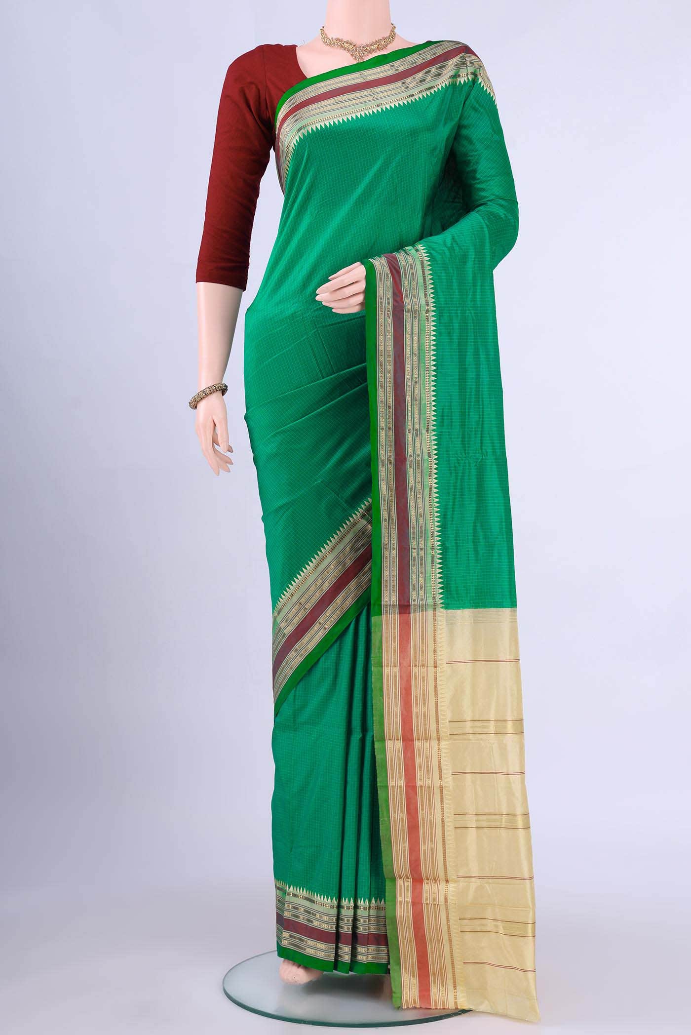no Dual Tone Narayanpet Silk Saree
