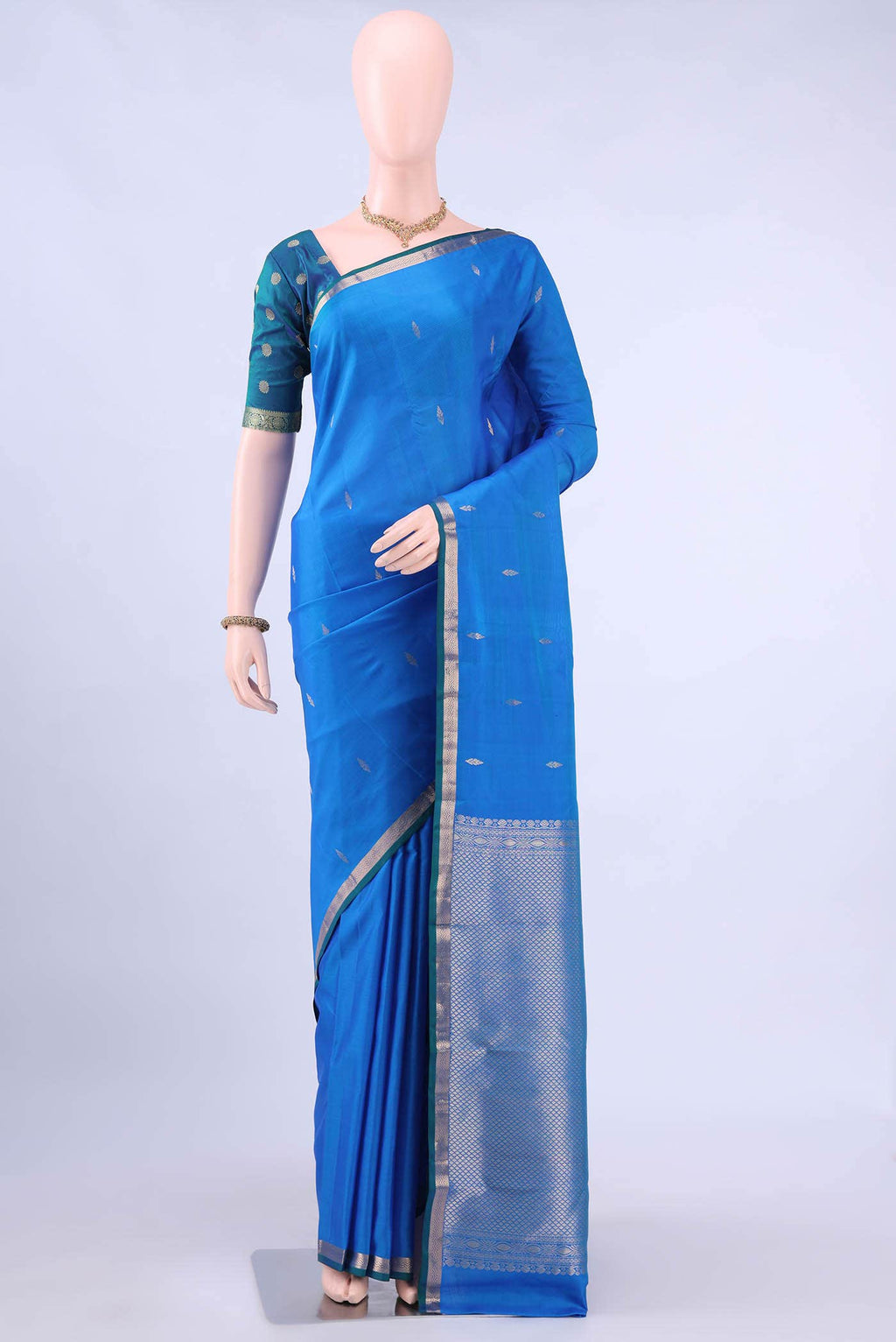 Blue Nangavalli Silk [ Salem ] Saree