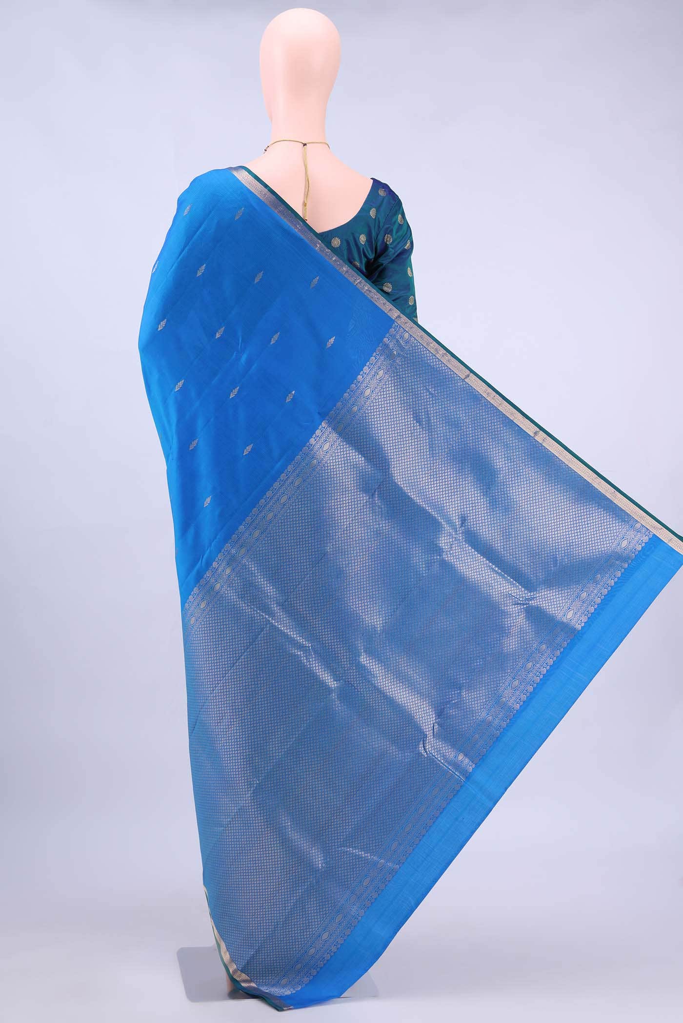 Blue Nangavalli Silk [ Salem ] Saree