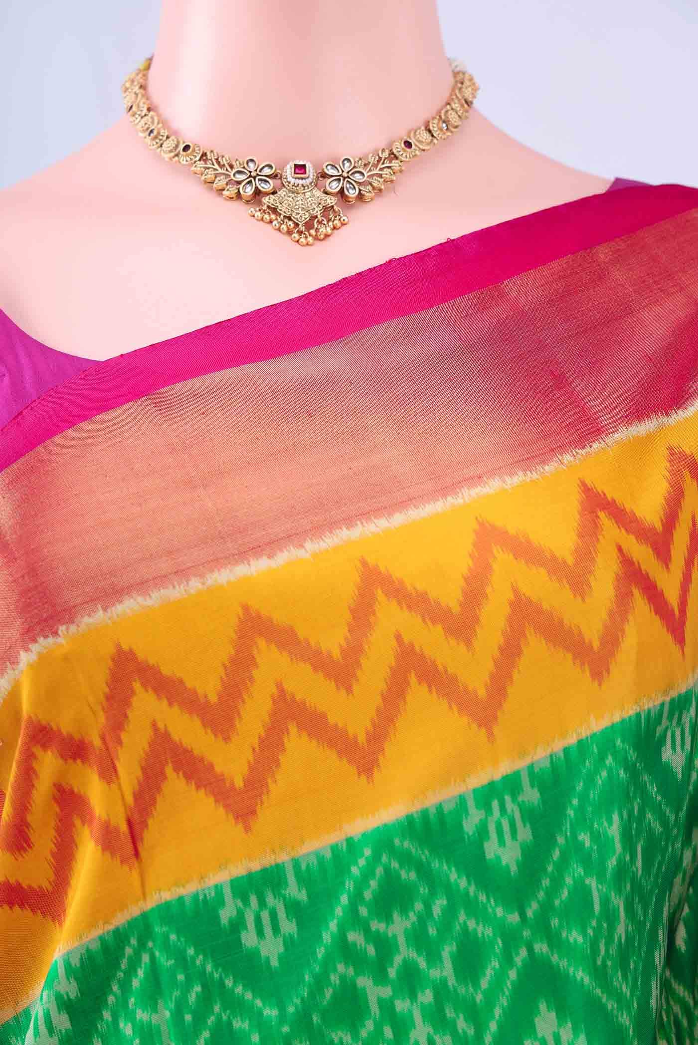 Green Pochampally Silk Saree