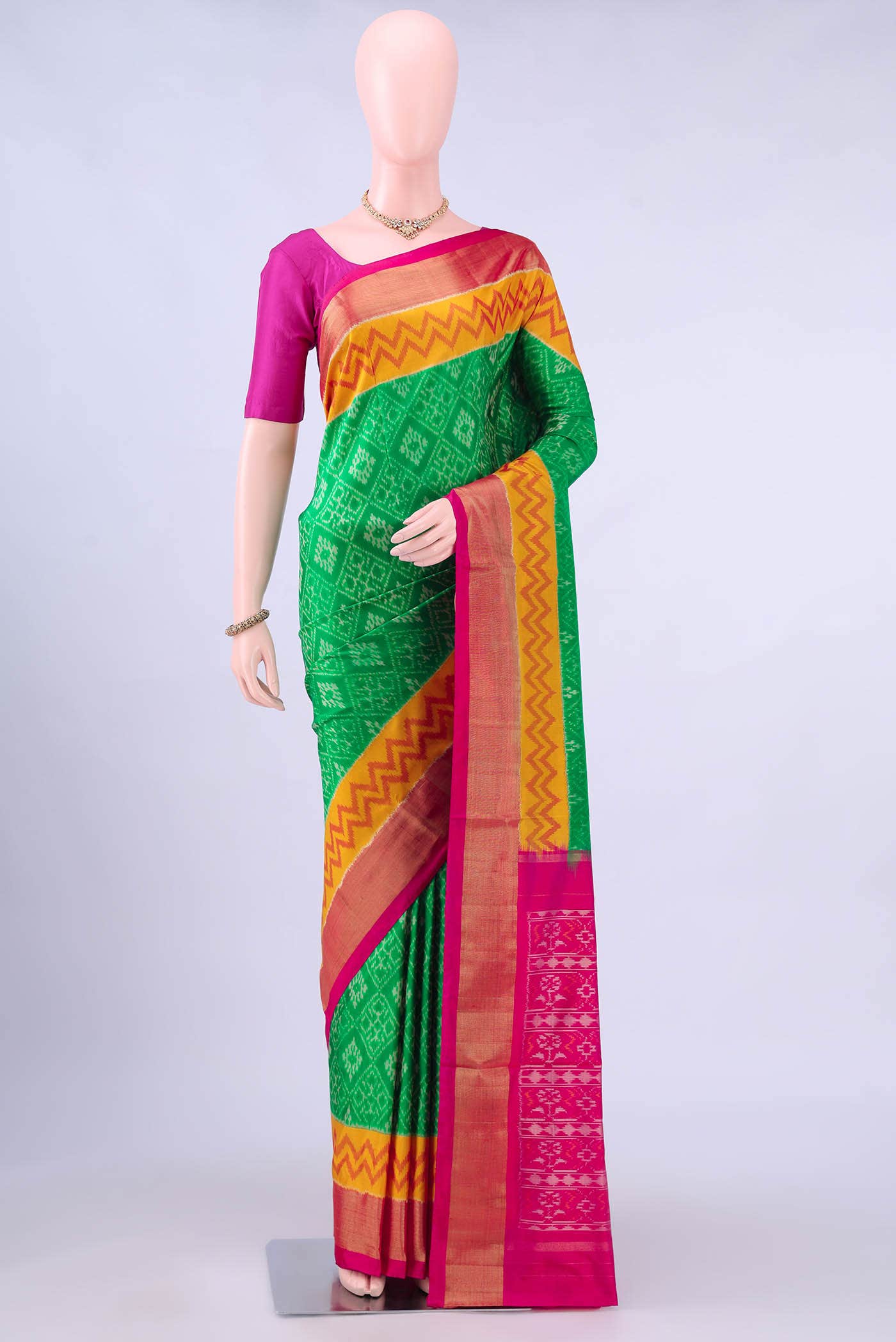 Green Pochampally Silk Saree