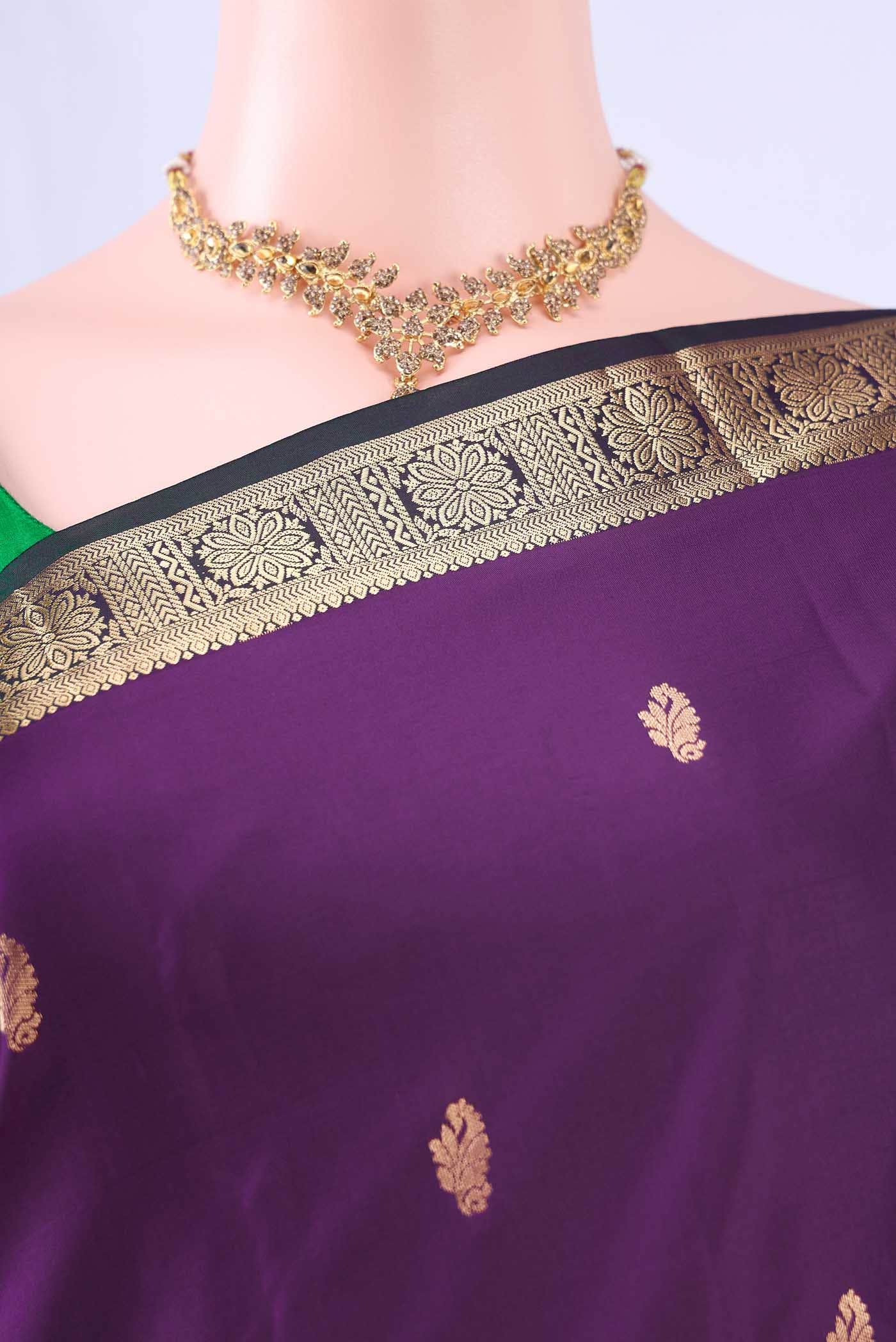 Burgundy Nangavalli Silk [ Salem ] Saree