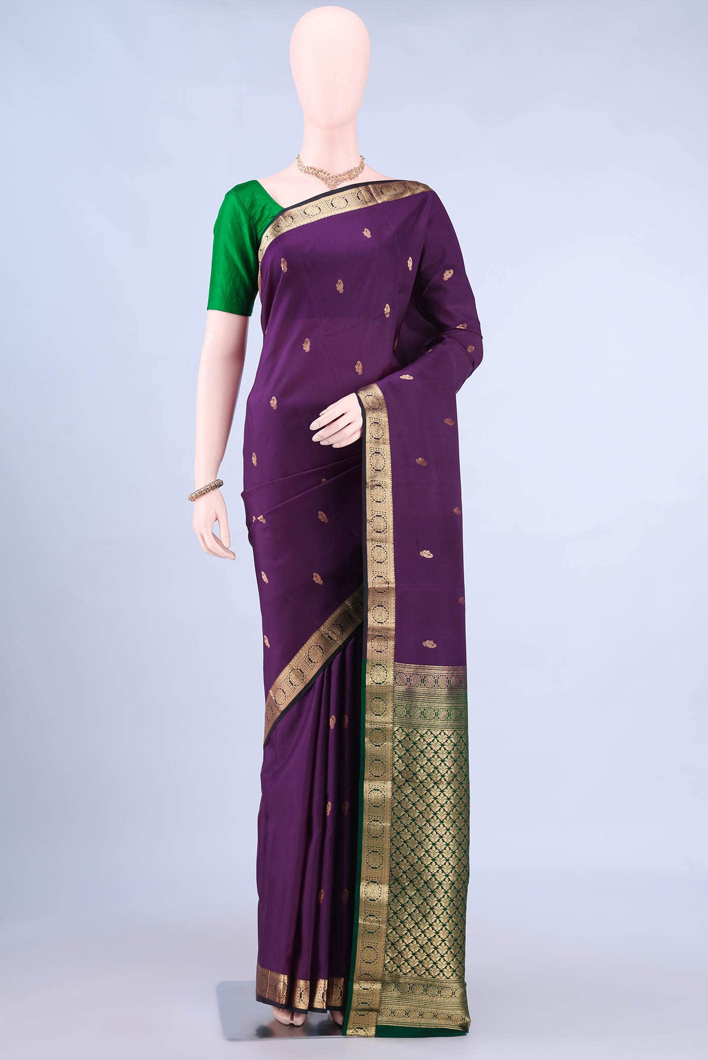 Burgundy Nangavalli Silk [ Salem ] Saree