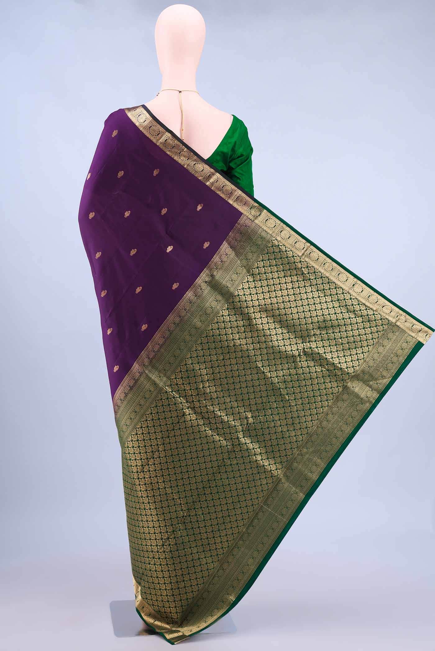 Burgundy Nangavalli Silk [ Salem ] Saree