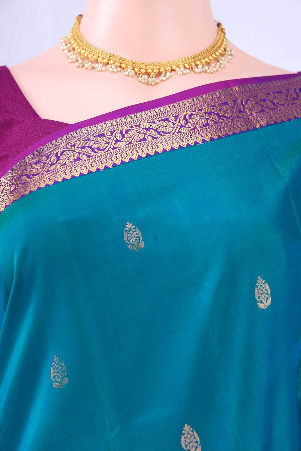 Blue Kanchipuram Silk Saree