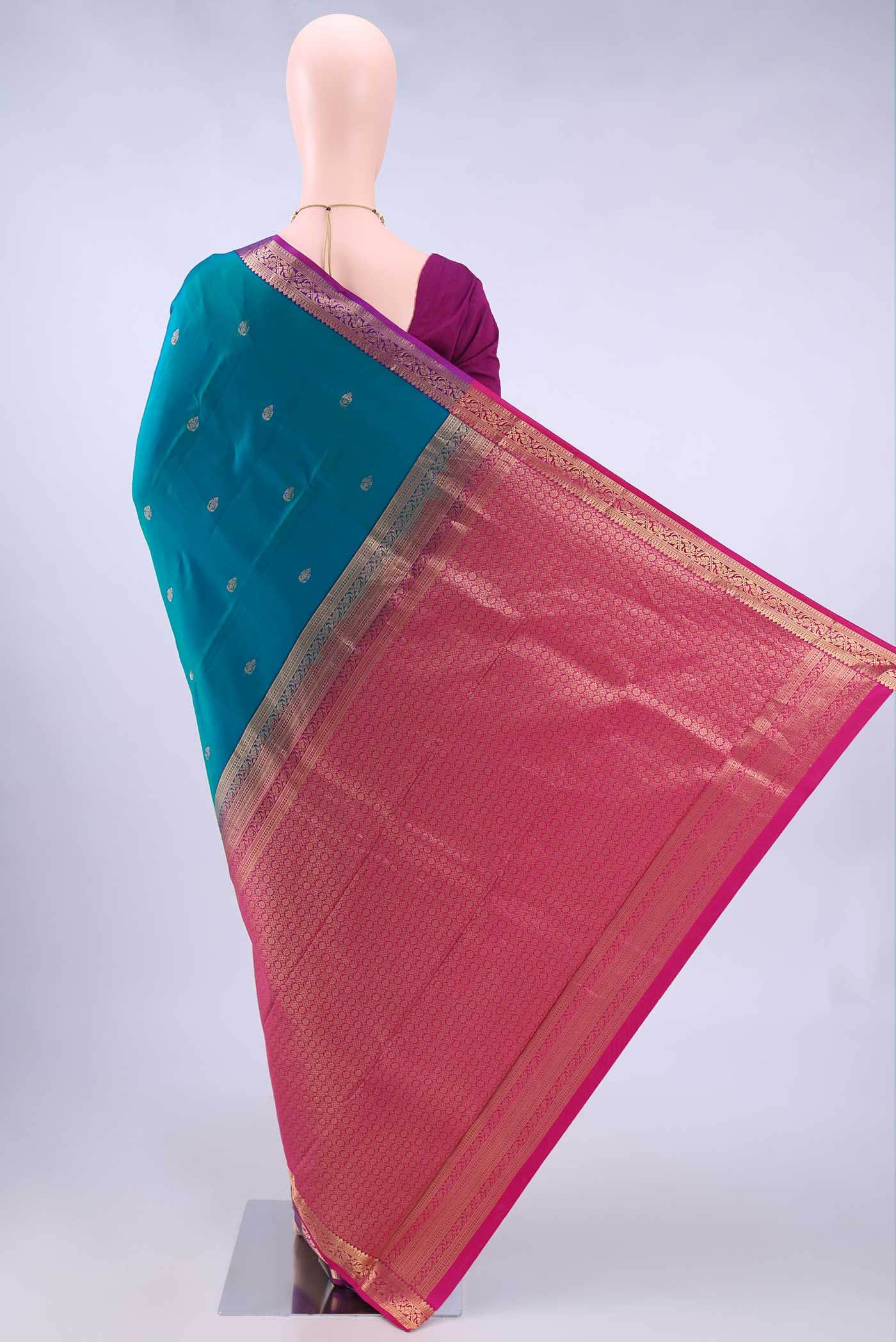 Blue Kanchipuram Silk Saree