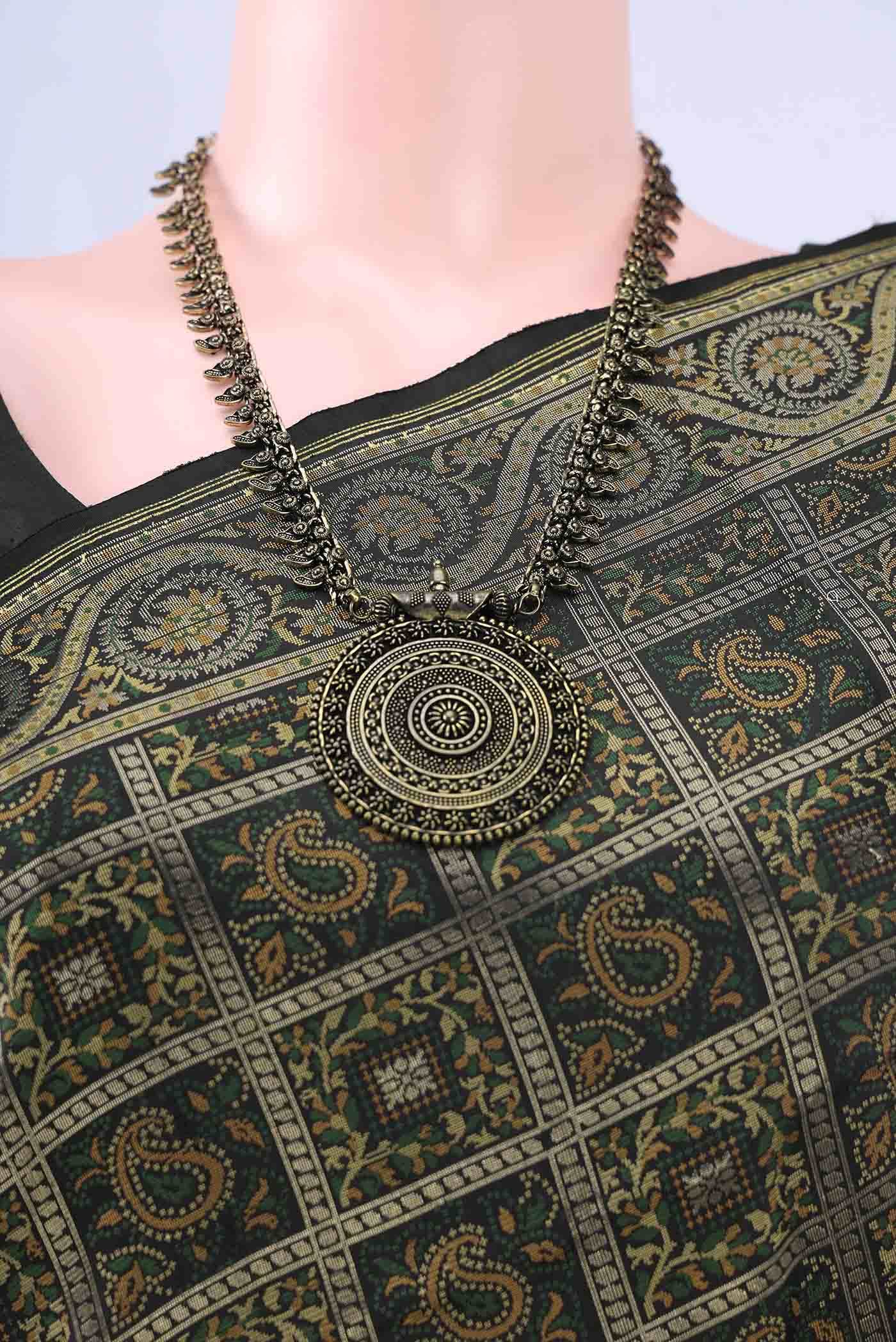 Black Banarasi Silk Saree