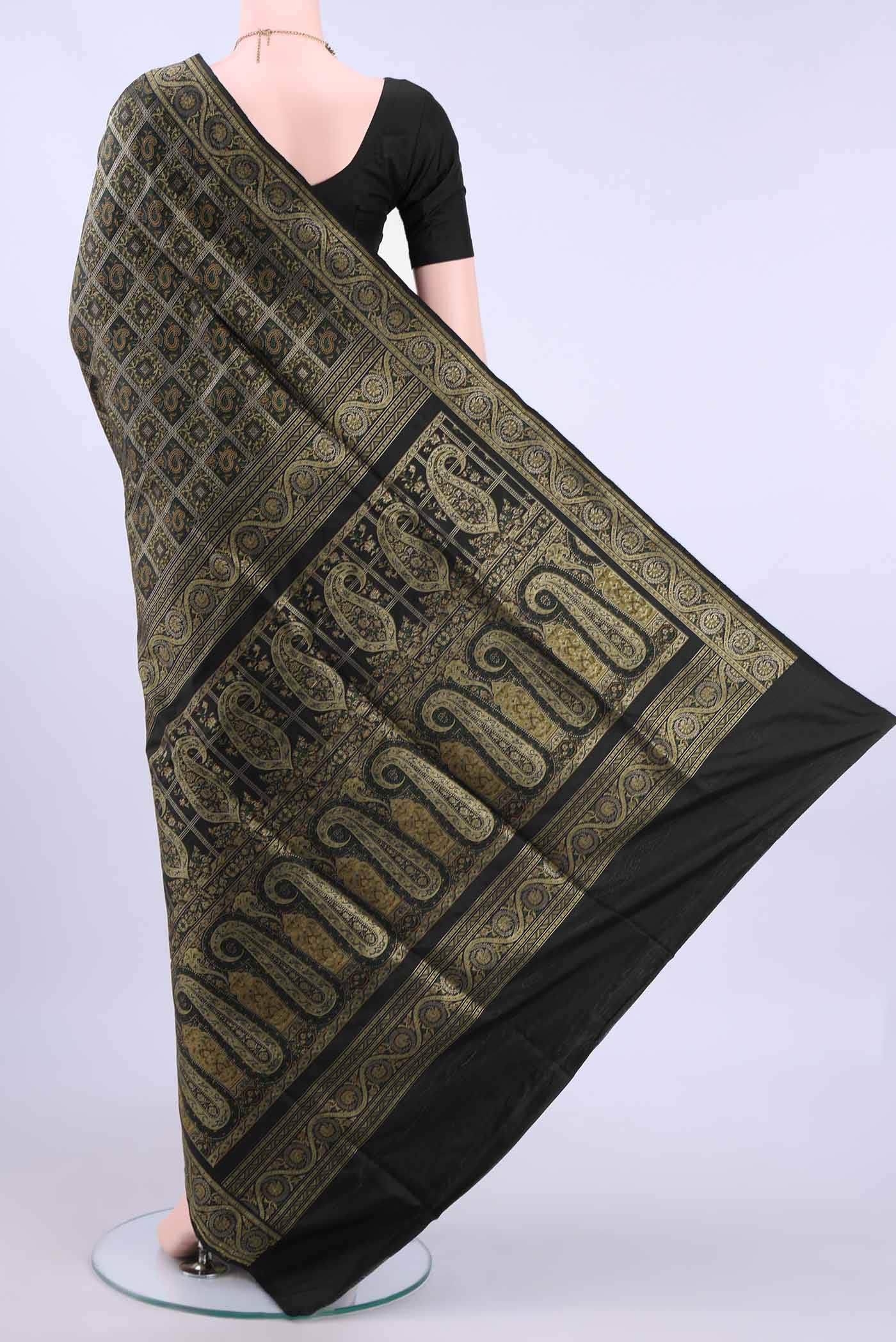 Black Banarasi Silk Saree