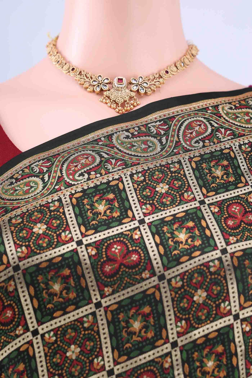 Black Banarasi Silk Saree