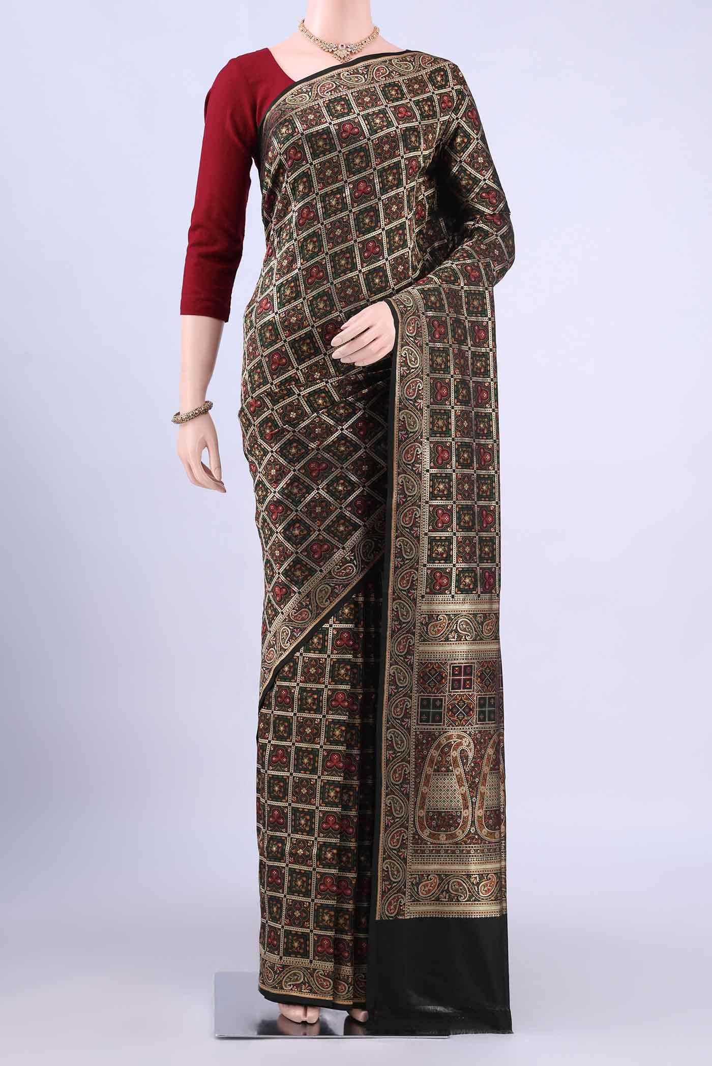 Black Banarasi Silk Saree