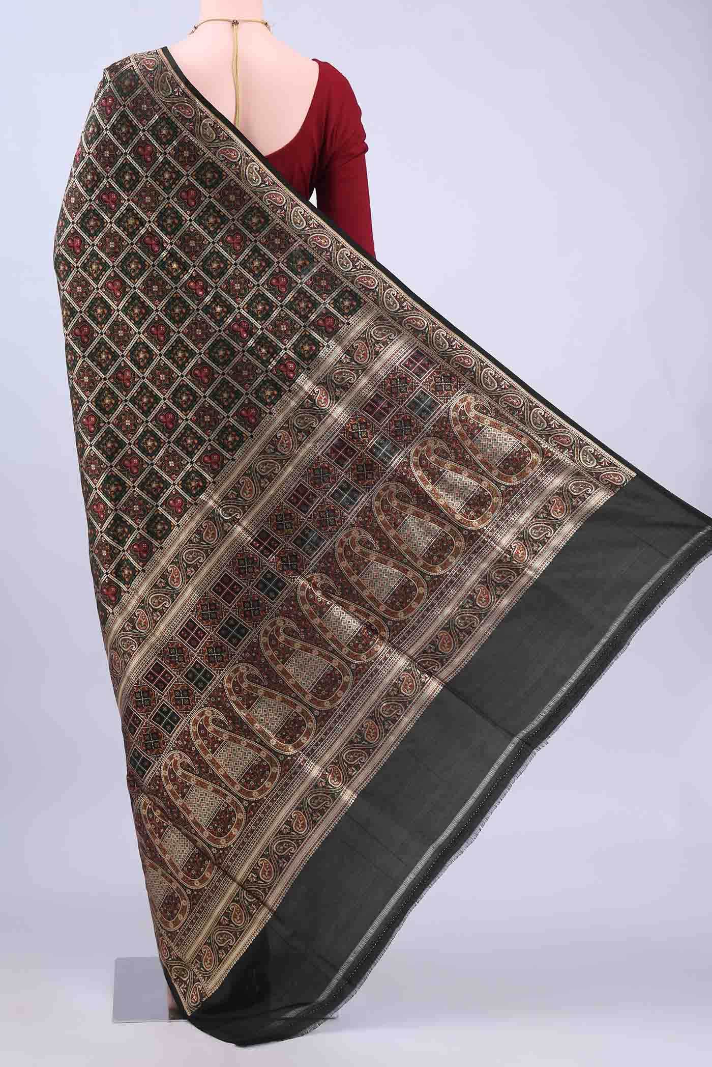Black Banarasi Silk Saree