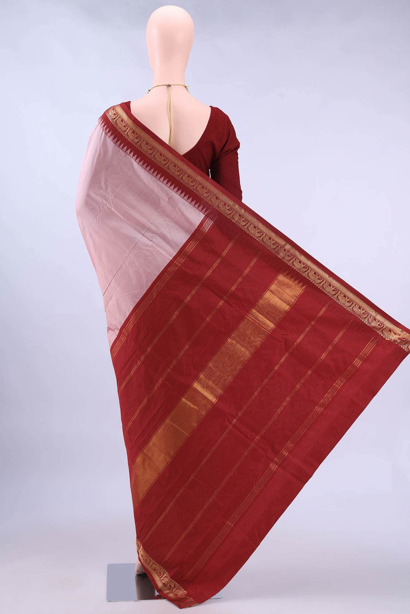 Rose pink Dual Tone Blended Bangalore Silk Saree