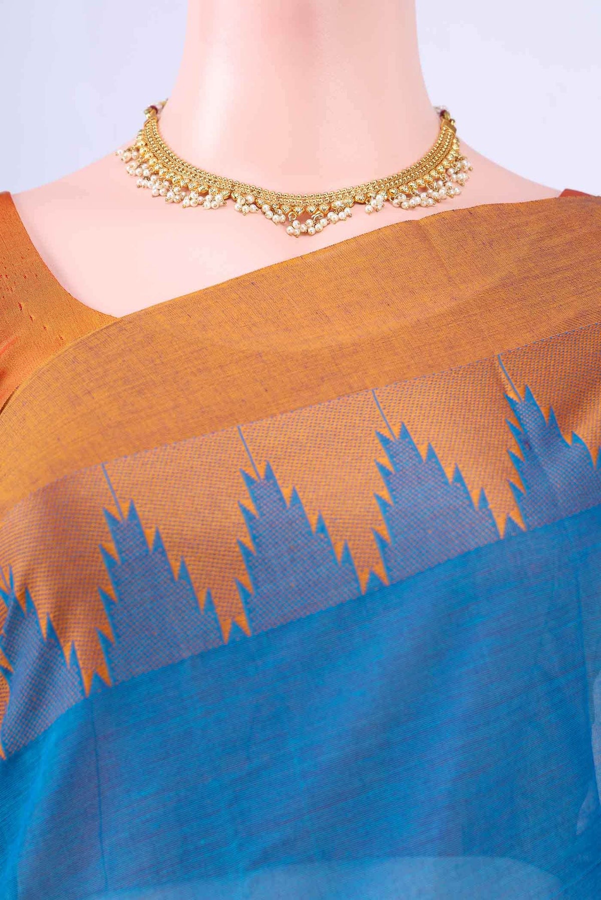 Blue Kanchi Cotton Saree